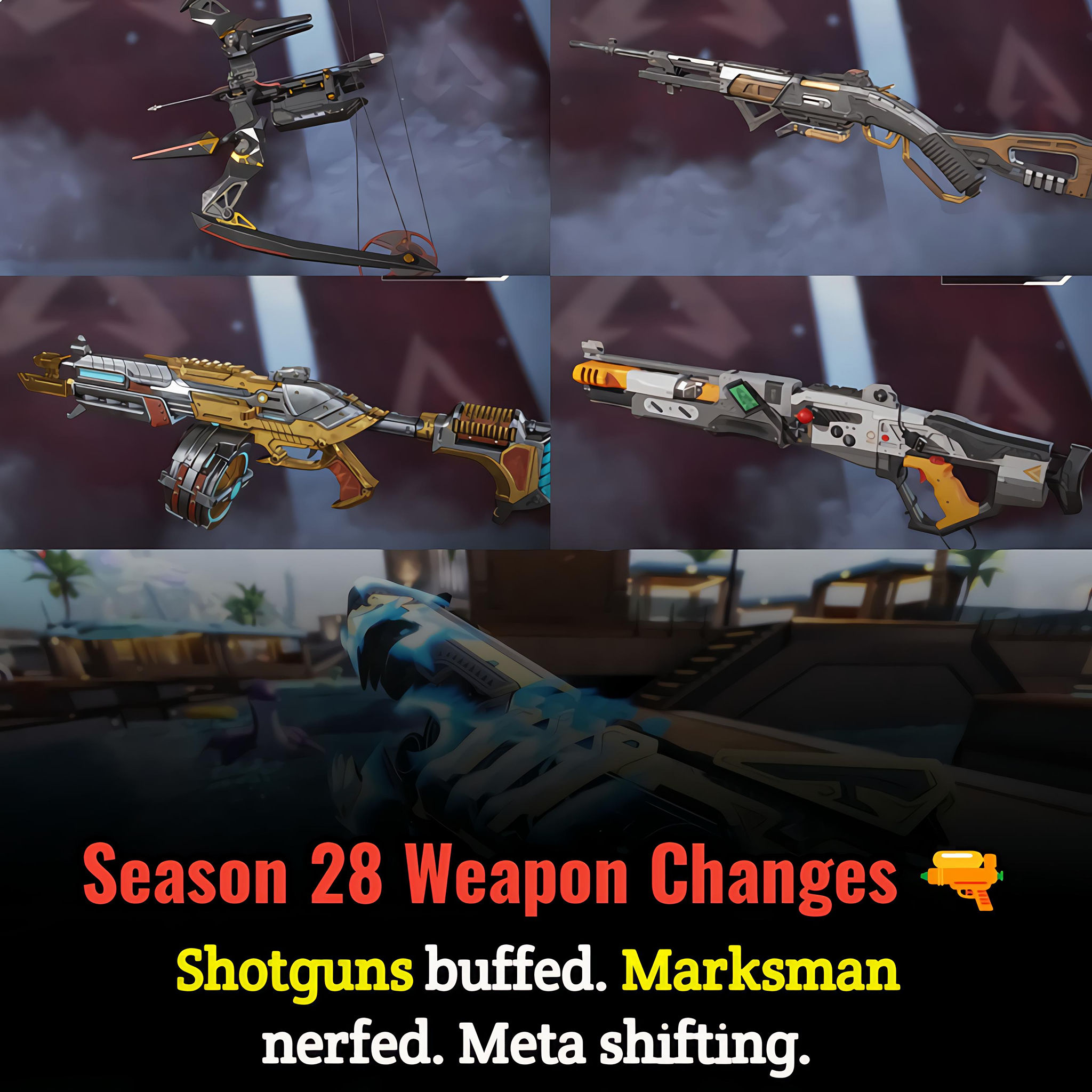 Movement - Season 28 – Weapon Adjustments Summary 🔫 Buffed Weapons G7 ...