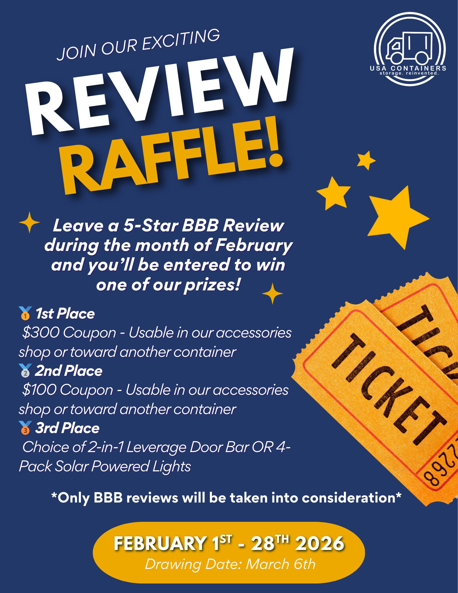USA Containers - ⭐ REVIEW RAFFLE IS LIVE! ⭐ Leave a... | Facebook