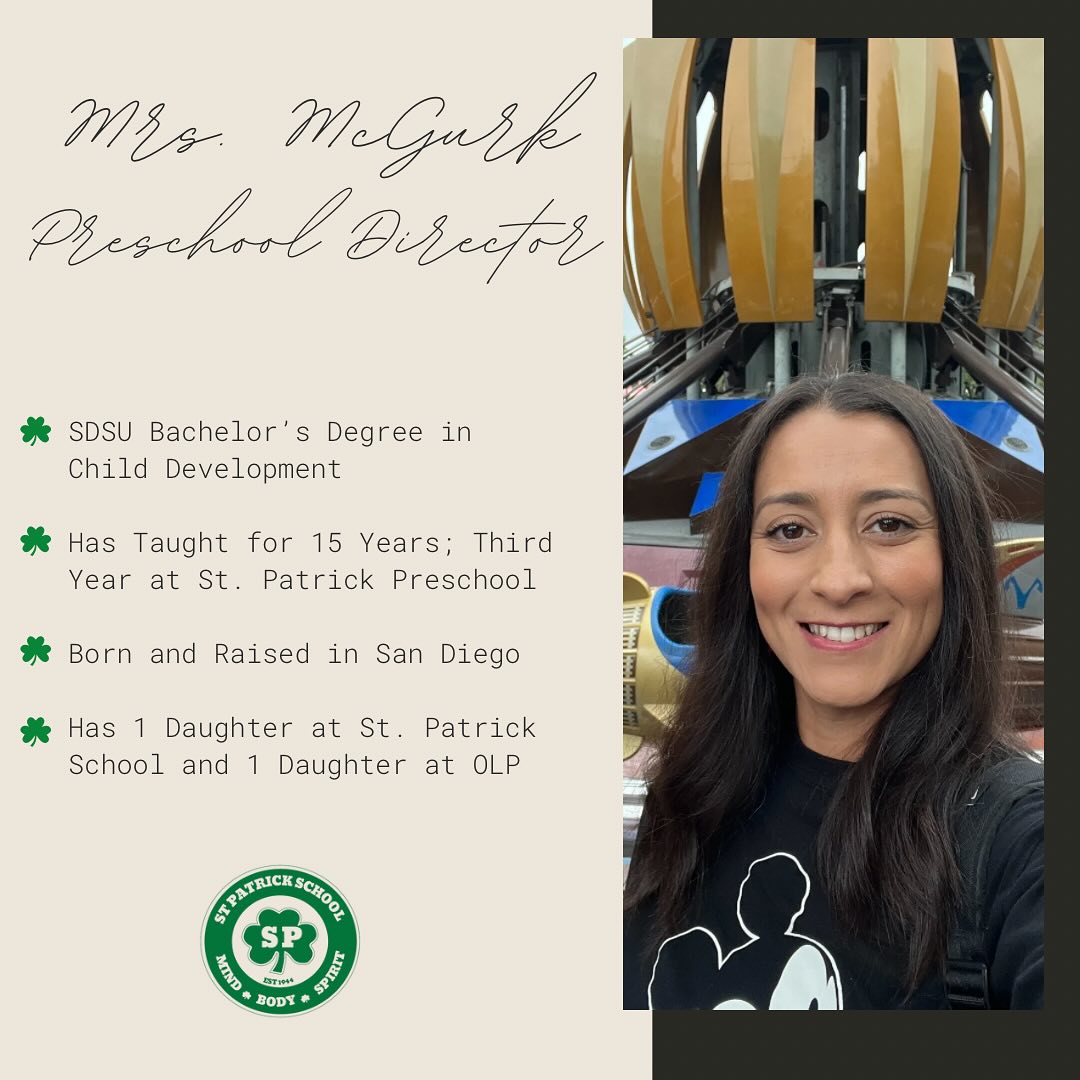 Teacher Spotlight... - St. Patrick School San Diego | Facebook