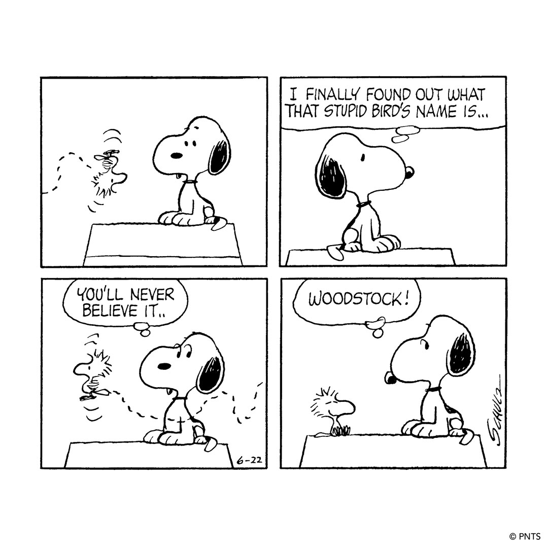 Woodstock's name origin and friendship with Snoopy