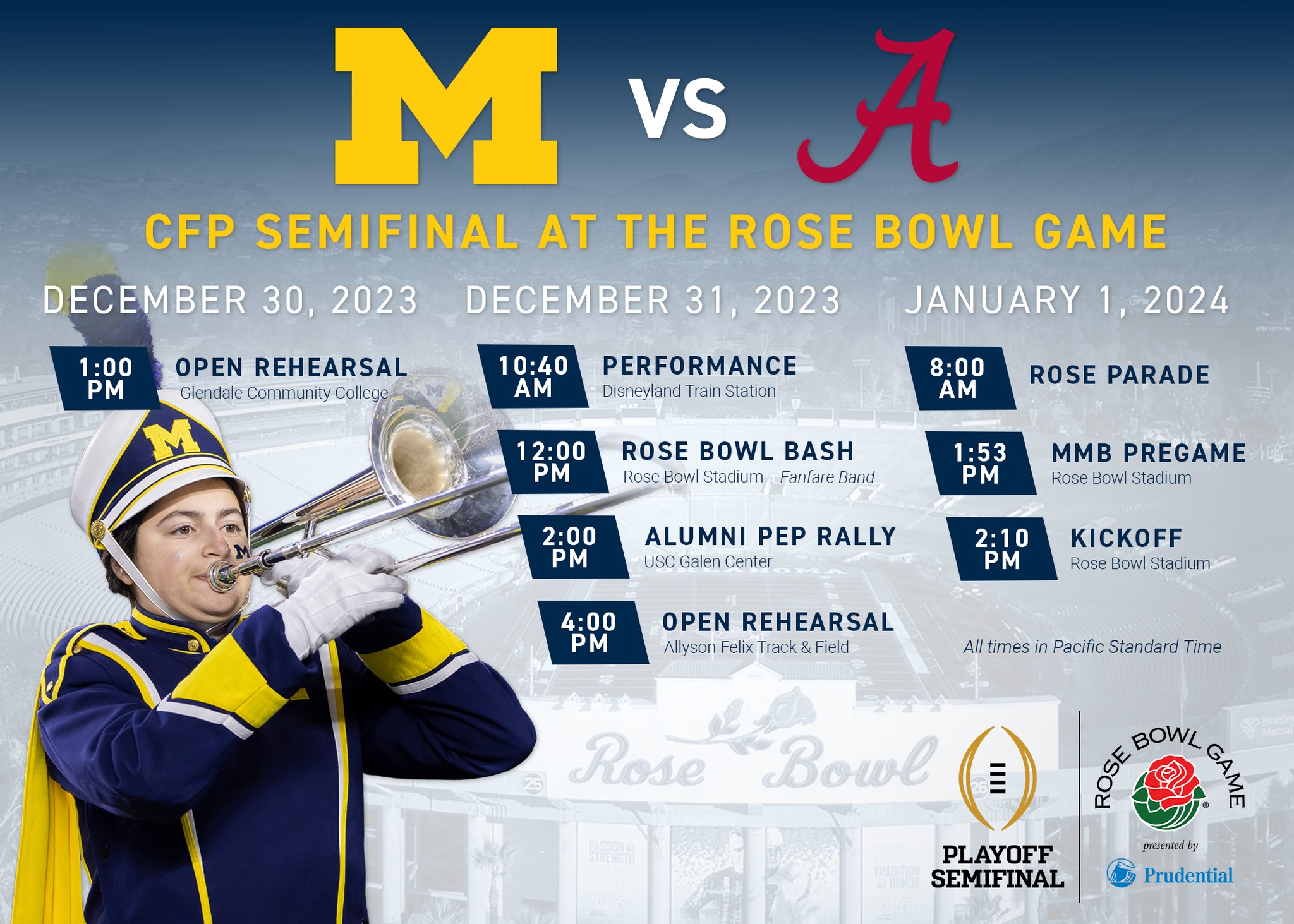 Our #RoseBowl... - The University of Michigan Marching Band | Facebook