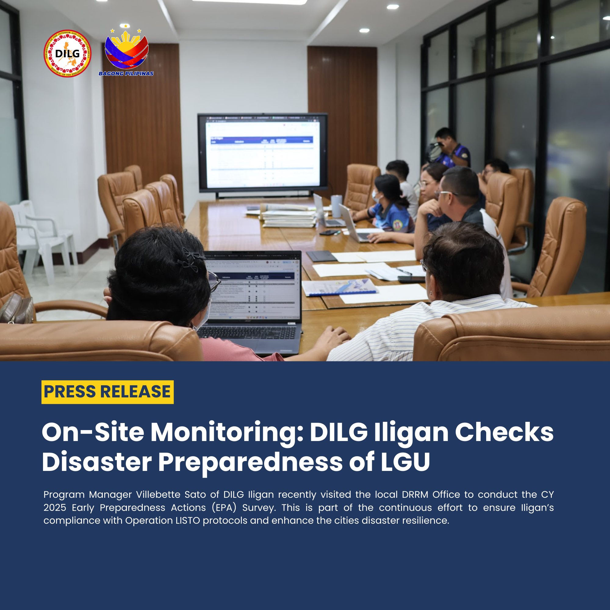 DILG - 𝗢𝗻-𝗦𝗶𝘁𝗲 𝗠𝗼𝗻𝗶𝘁𝗼𝗿𝗶𝗻𝗴: 𝗗𝗜𝗟𝗚 𝗜𝗹𝗶𝗴𝗮𝗻 𝗰𝗵𝗲𝗰𝗸𝘀 𝗗𝗶𝘀𝗮𝘀𝘁𝗲𝗿 𝗣𝗿𝗲𝗽𝗮𝗿𝗲𝗱𝗻𝗲𝘀𝘀 𝗼𝗳 ...
