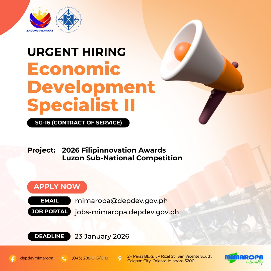 𝐃𝐄𝐏𝐃𝐞𝐯 𝐌𝐈𝐌𝐀𝐑𝐎𝐏𝐀 𝐢𝐬... - MIMAROPA Regional Development Council | Facebook