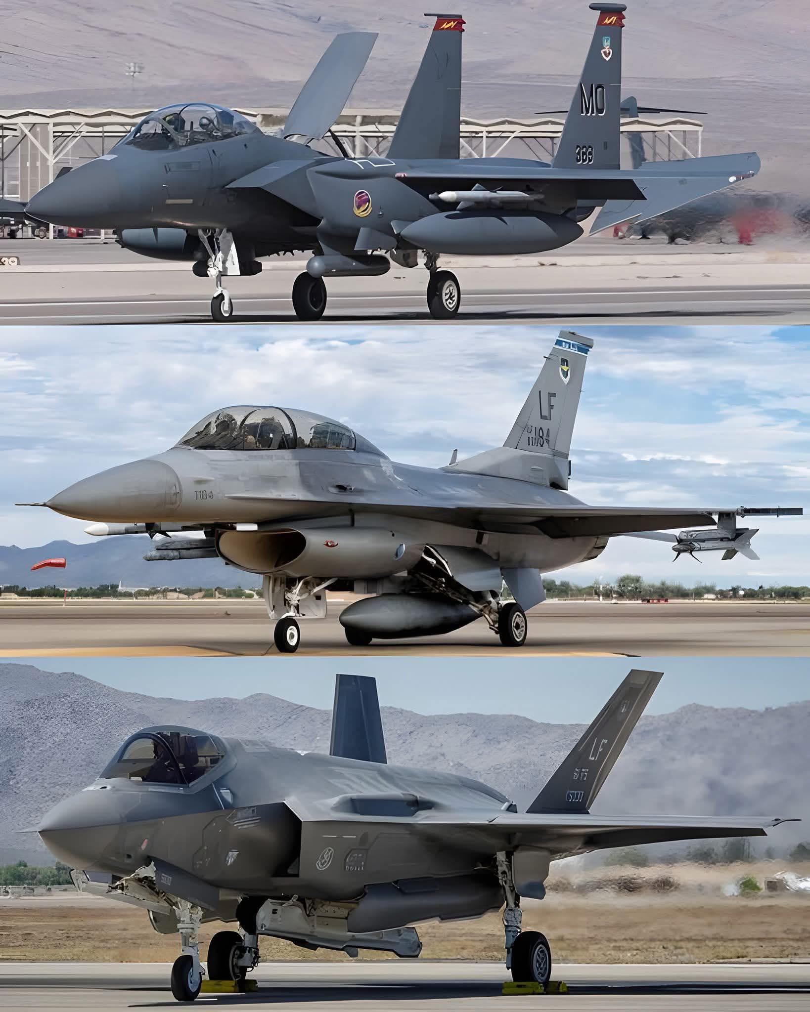 US. Air Force F-16 F-15 F-22 F-35