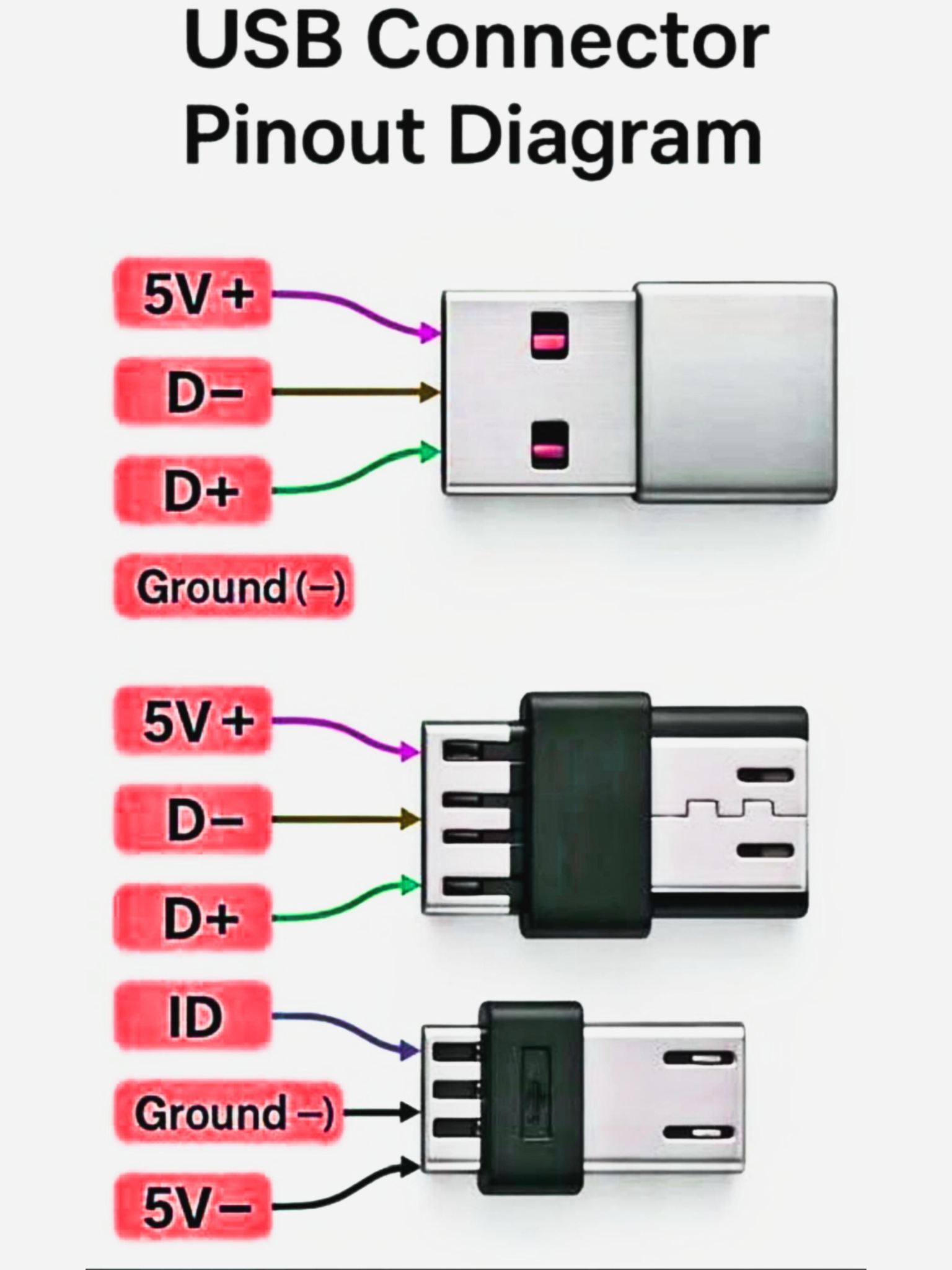 📌 USB Connector Pinout Diagram – Explanation | Facebook