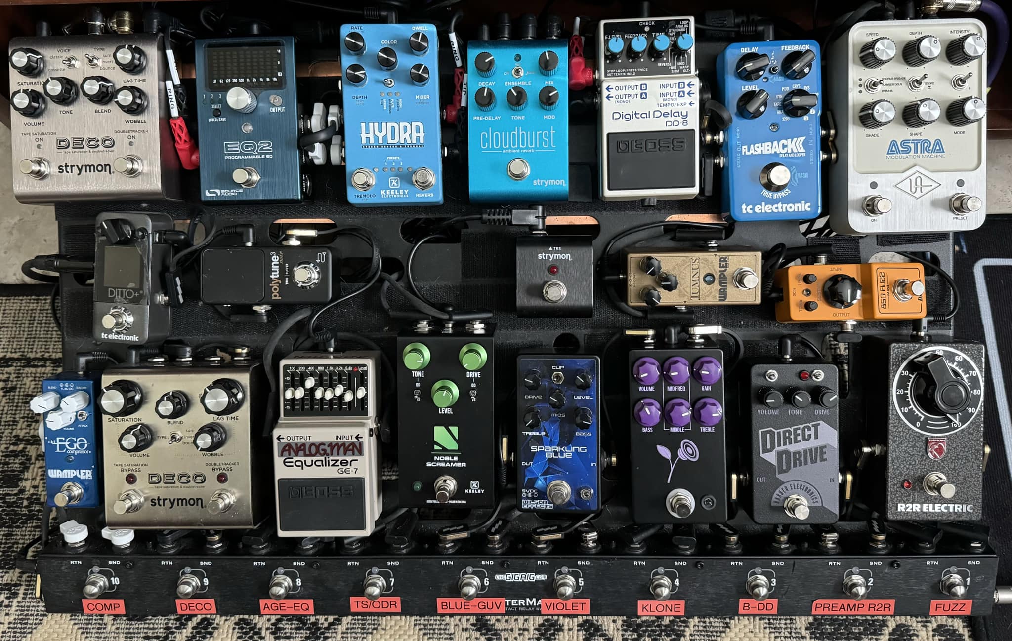JHS Violet pedal on my Marshall pedalboard