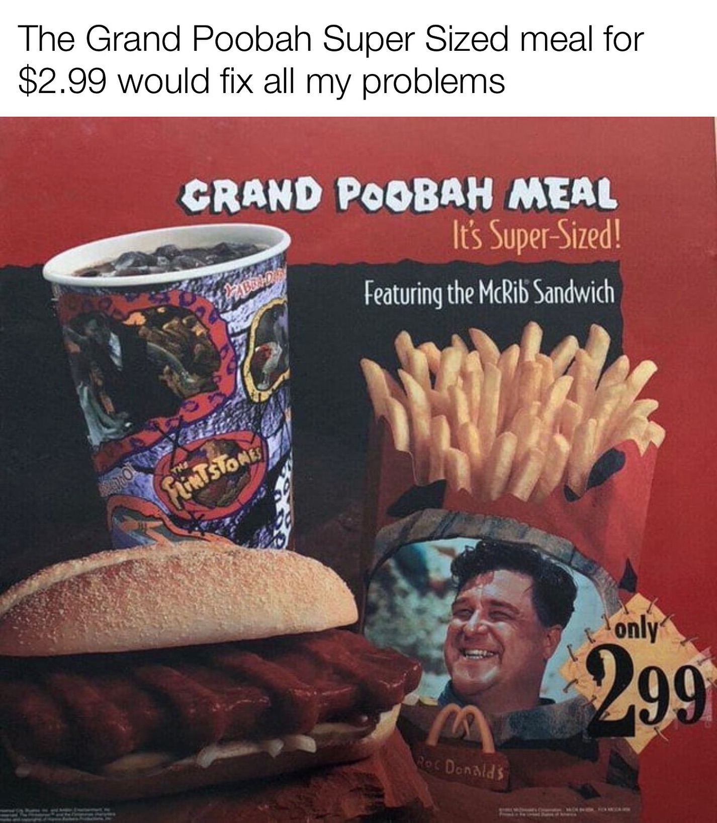 What is a super sized meal at McDonald's that costs around $6.35?