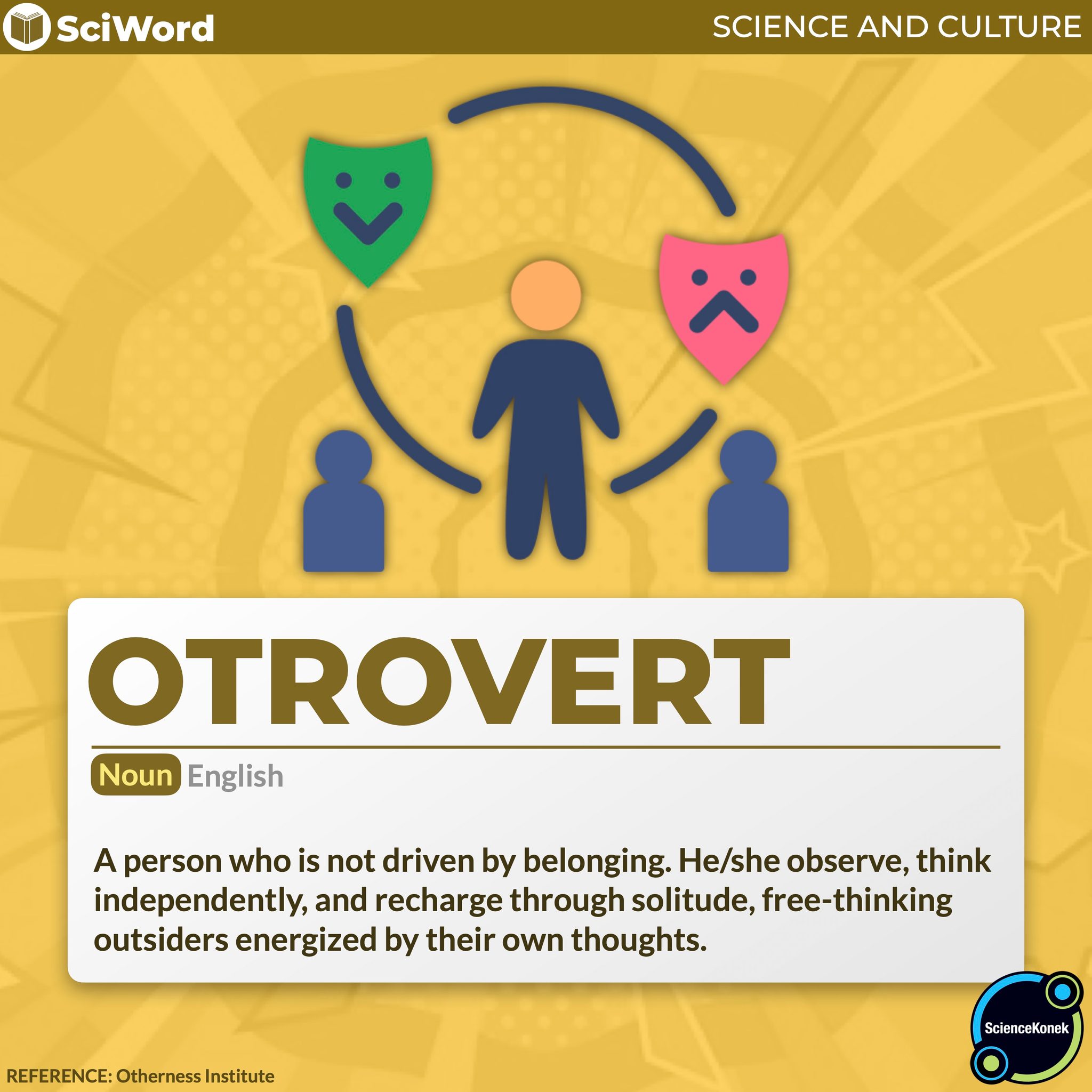 ScienceKonek - #SciWord 𝗢𝗧𝗥𝗢𝗩𝗘𝗥𝗧 🤔 Ever feel out of place? Value ...