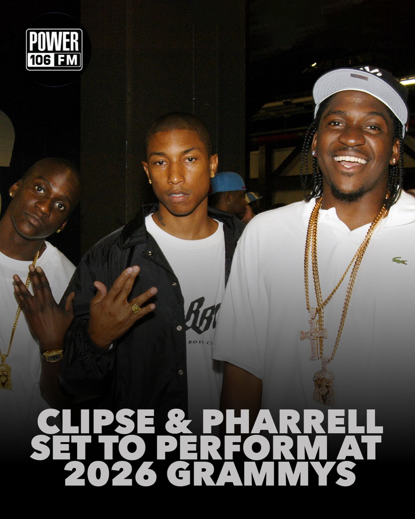 The sound that shaped an era is back on the #GRAMMY stage. #Clipse