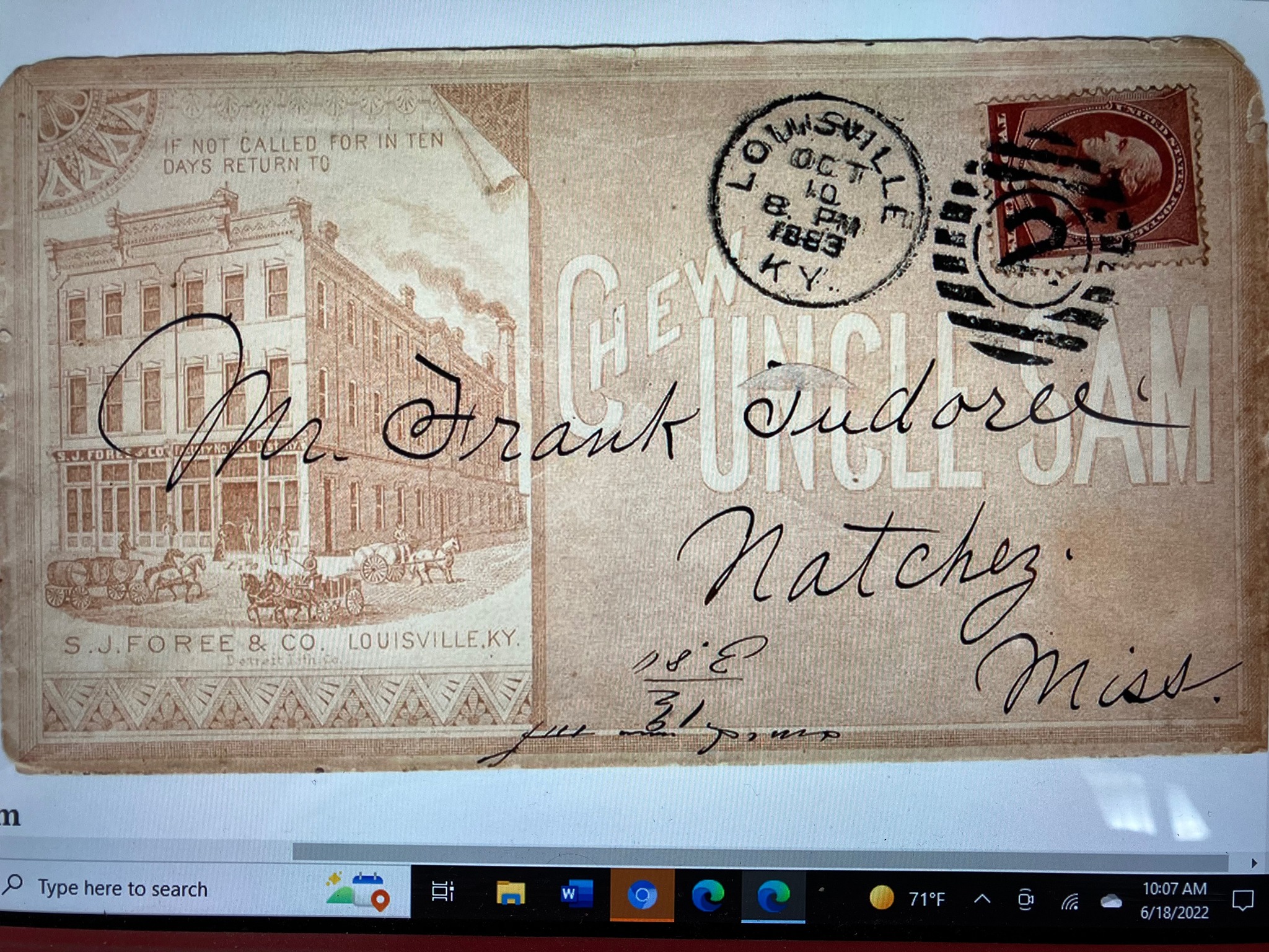 jones ferry tobacco I am looking for a photo of my great great grandfathers tobacco company.  Samuel Jones Foree owned the S J Foree Tobacco Company that was located at  15th and Rowan Street. He