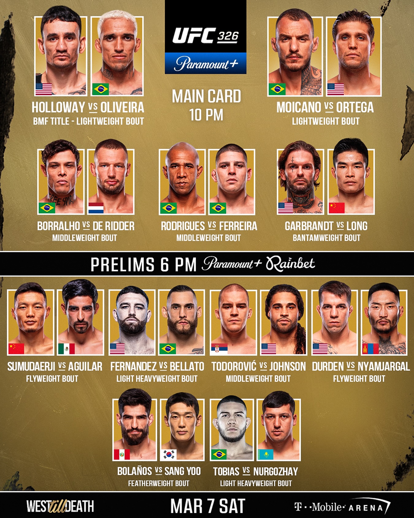 UFC326 Full Card 📍Las Vegas, Nevada 📆 March 7th, 2026 Tags: #ufc
