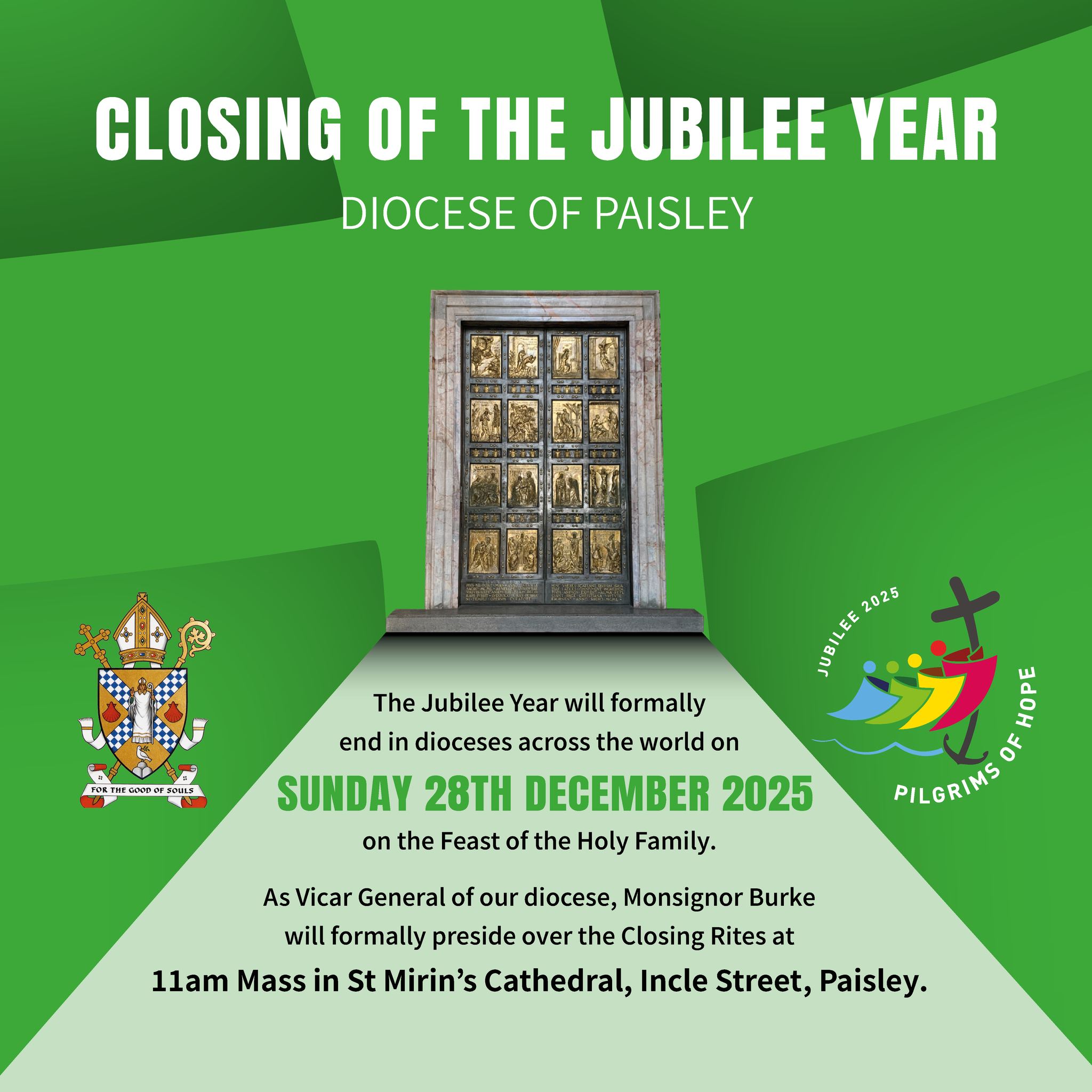 Diocese - Jubilee 2025: The Jubilee Year will formally end in dioceses ...