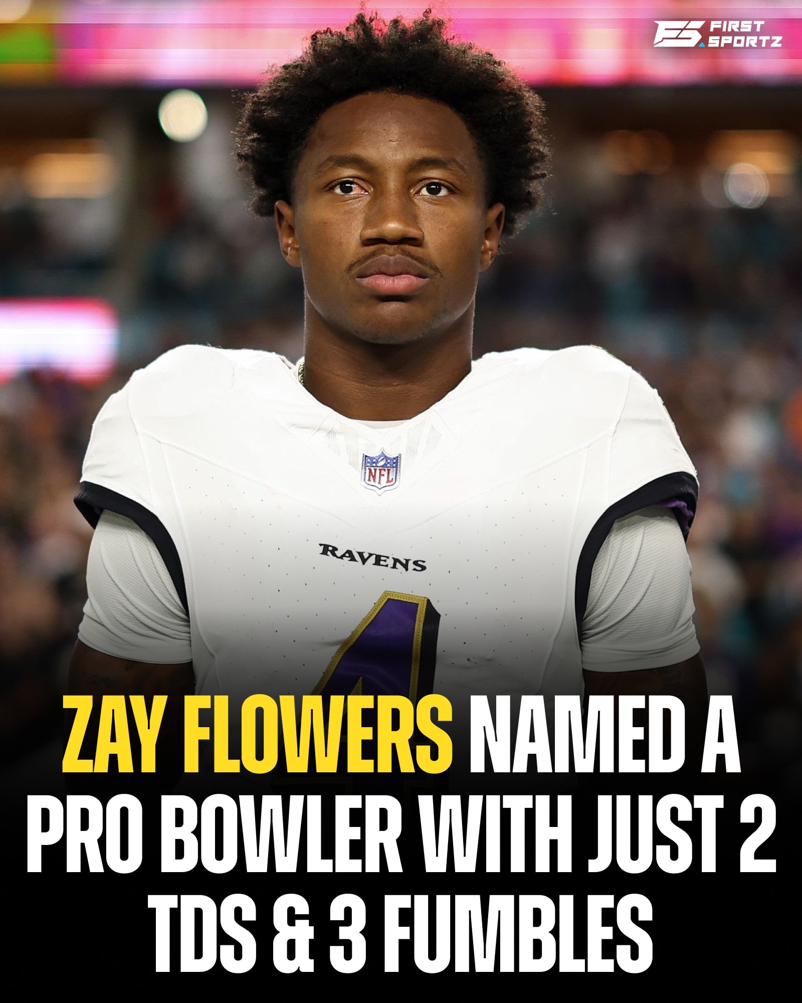 NFL - Zay Flowers makes the Pro Bowl… with just 2 TDs and 3 fumbles 😳 ...