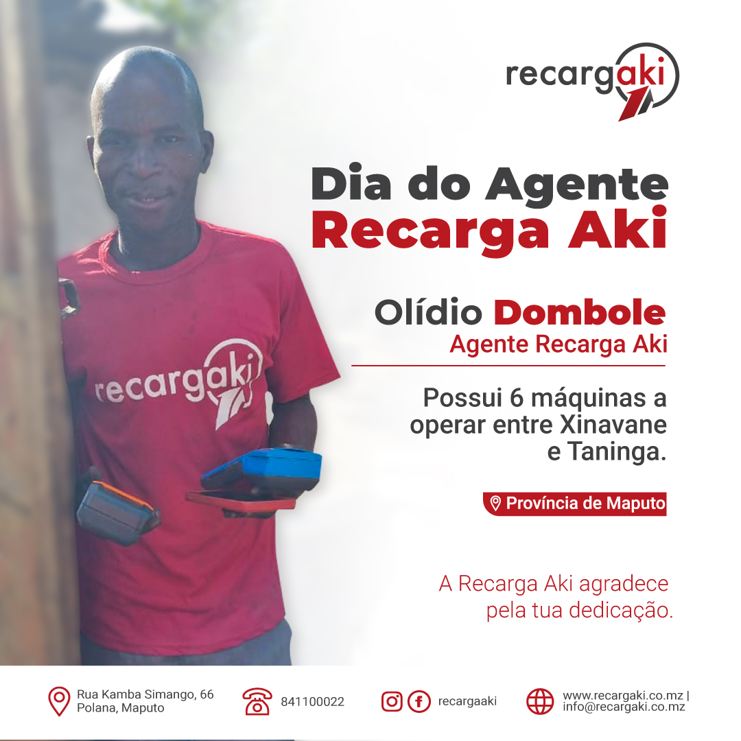 RecargaAki - A Recarga Aki parabeniza o Agente Olídio...