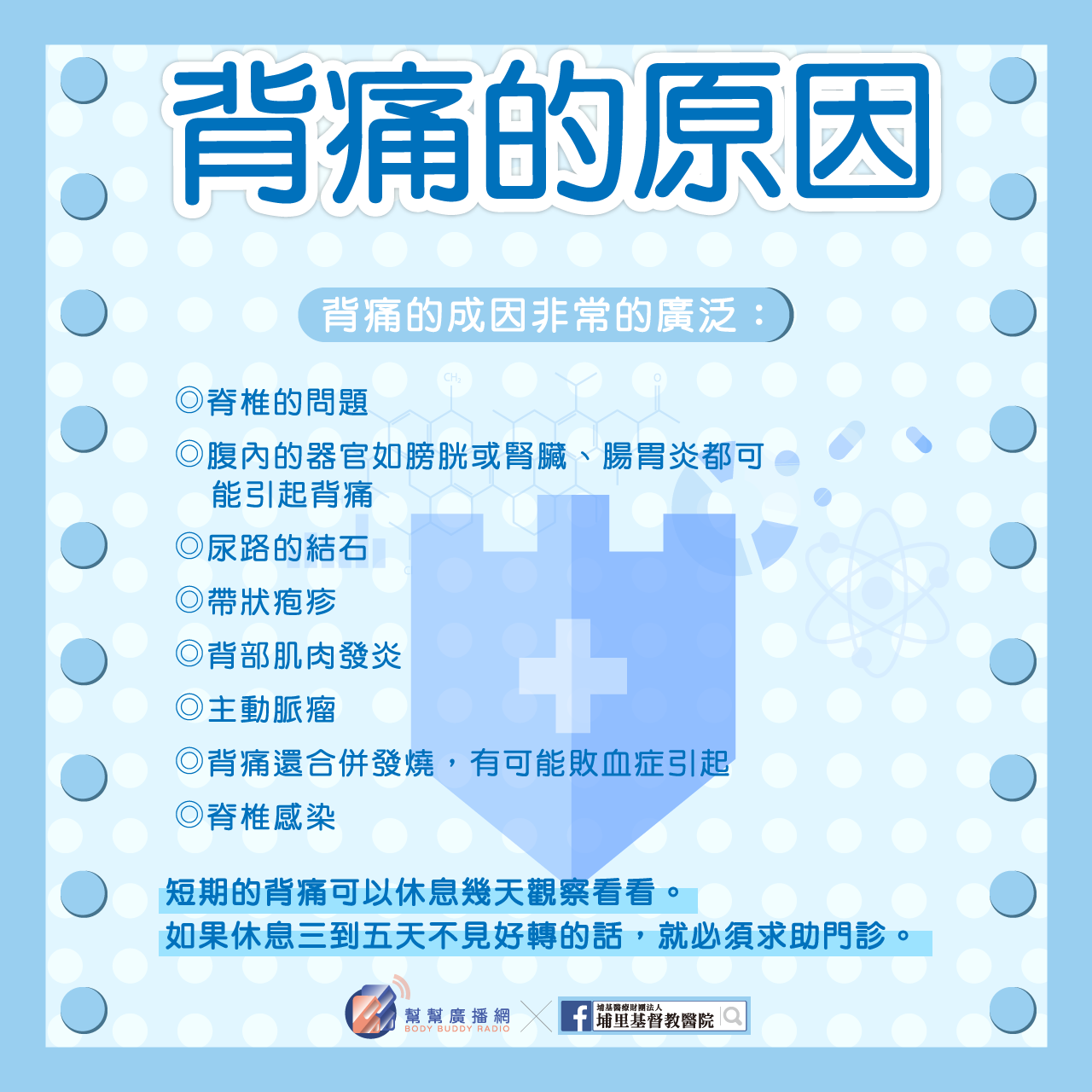 埔基醫療財團法人埔里基督教醫院 - ｜#惱人的下背痛｜ 背痛的原因 🤔背痛的成因非常的廣泛： 👉 脊椎的問題... | Facebook