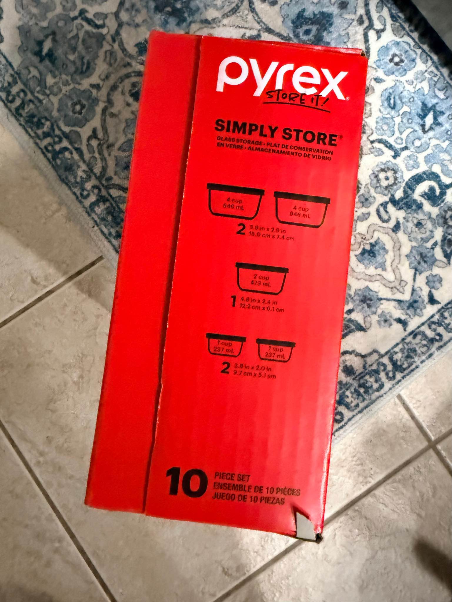 Pyrex Simply Store 10-piece glass storage set - Storage Bins & Baskets ...