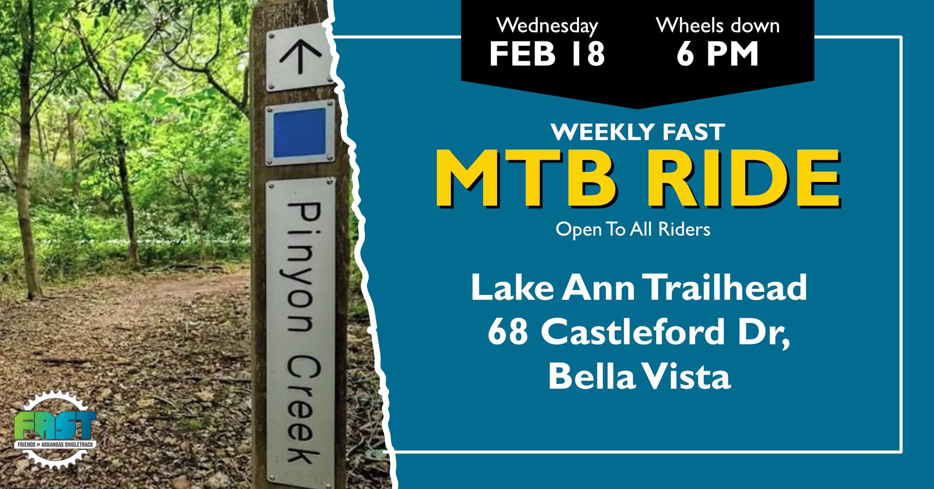 FAST Wed Night Group Ride @ Lake Ann