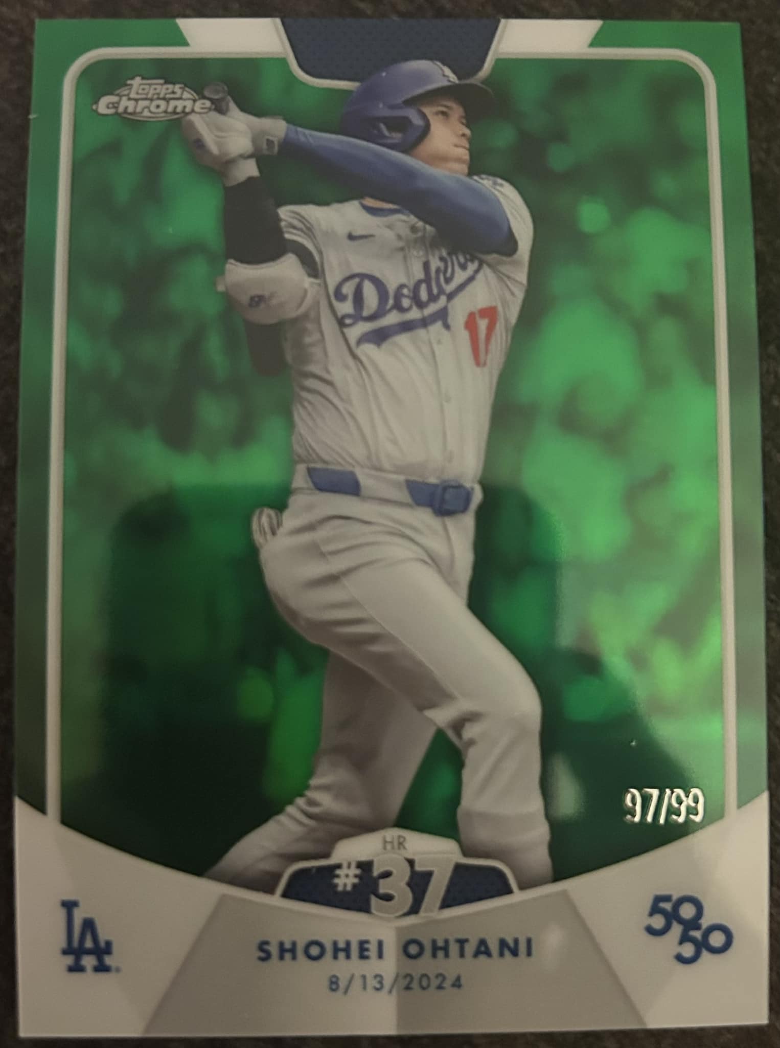 Shohei Ohtani 50/50 Chrome Green /99 HR #5