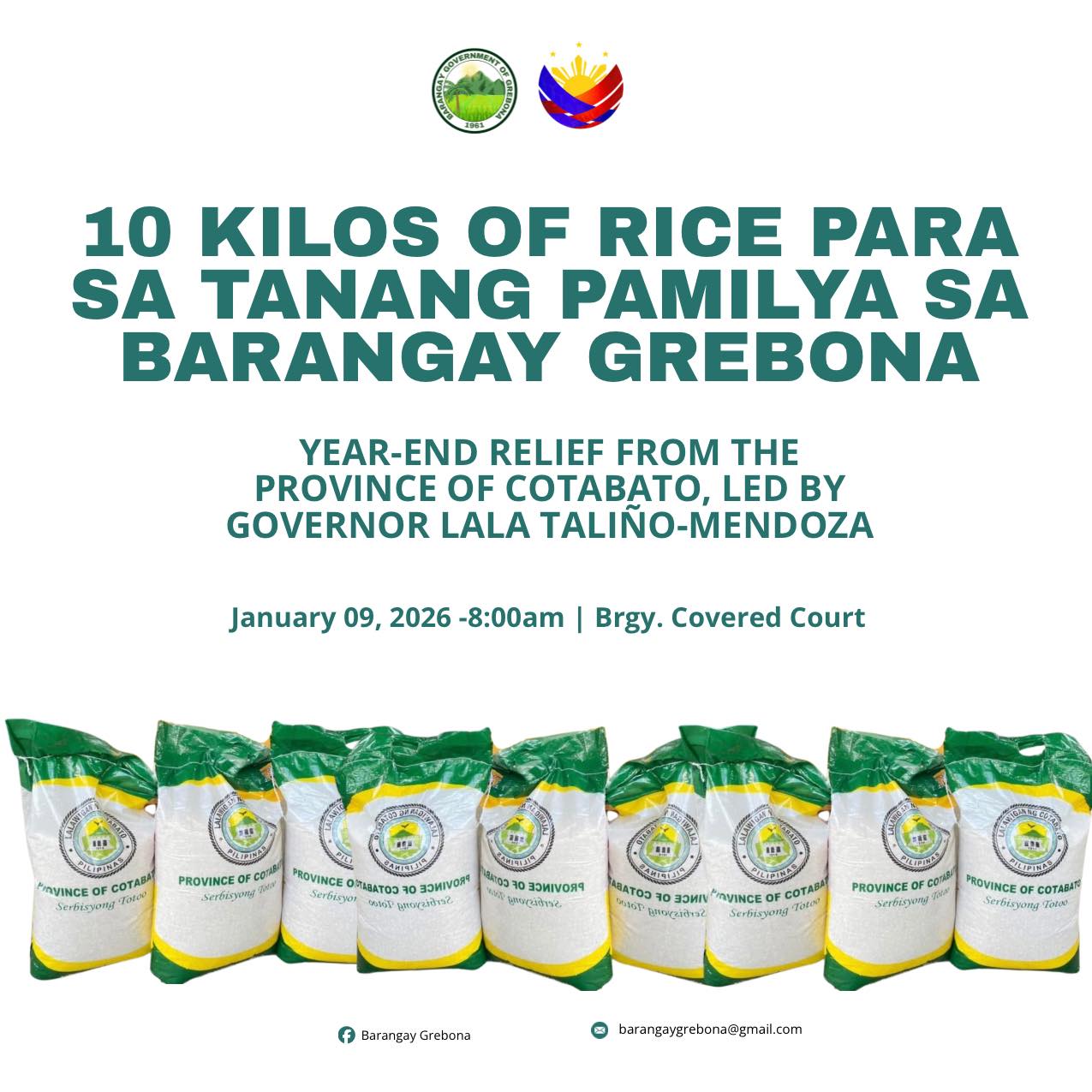 Barangay - 𝟏𝟎 𝐊𝐈𝐋𝐎𝐒 𝐎𝐅 𝐑𝐈𝐂𝐄 𝐏𝐀𝐑𝐀 𝐒𝐀 𝐓𝐀𝐍𝐀𝐍𝐆 𝐏𝐀𝐌𝐈𝐋𝐘𝐀 𝐒𝐀 𝐁𝐀𝐑𝐀𝐍𝐆𝐀𝐘 𝐆𝐑𝐄𝐁𝐎𝐍𝐀 ...