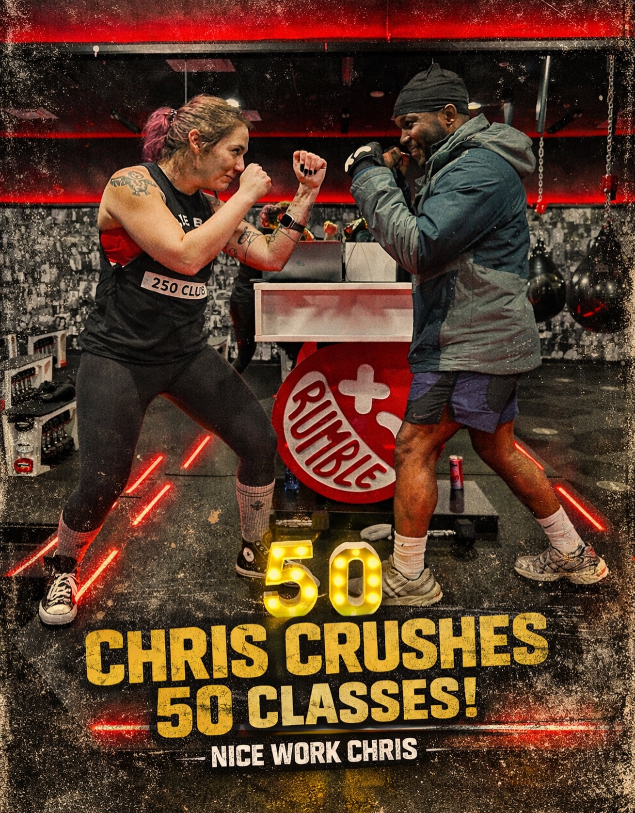 Rumble Boxing - 50 classes. Zero shortcuts. 💥🥊 💥Chris... | Facebook