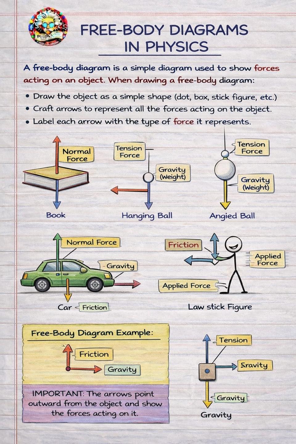 Physicscalculations - Free-Body Diagrams in Physics | Facebook