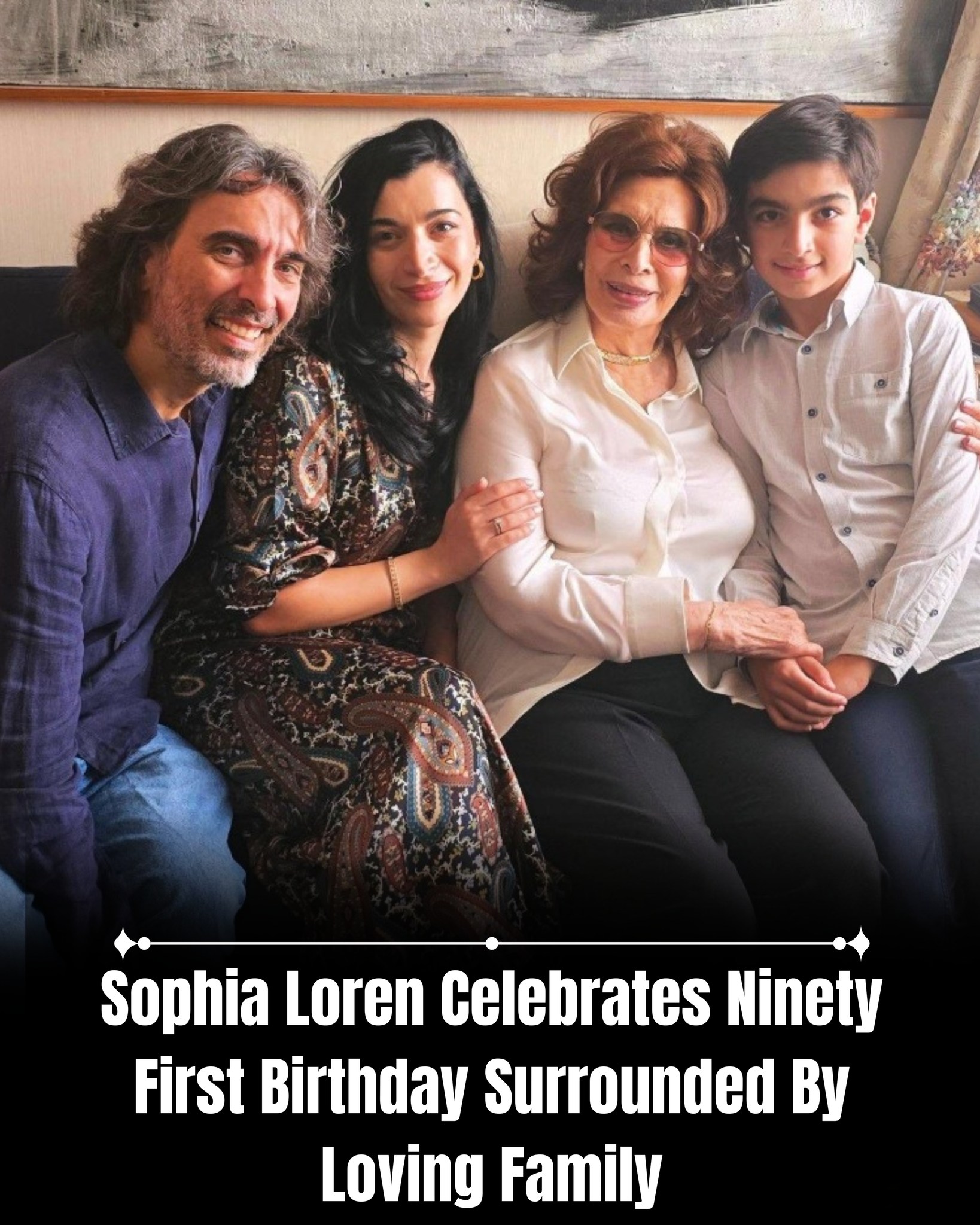 Silver - Film legend Sophia Loren marked her ninety first birthday in