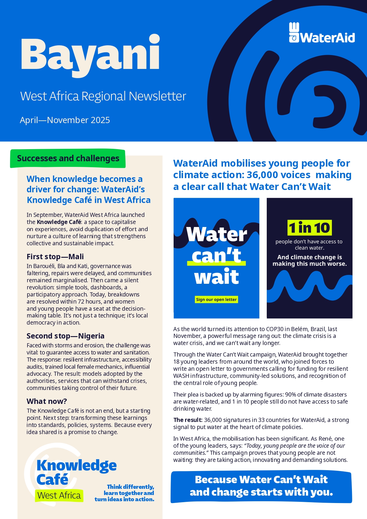 WaterAid - We are excited to share the latest edition of WaterAid West ...