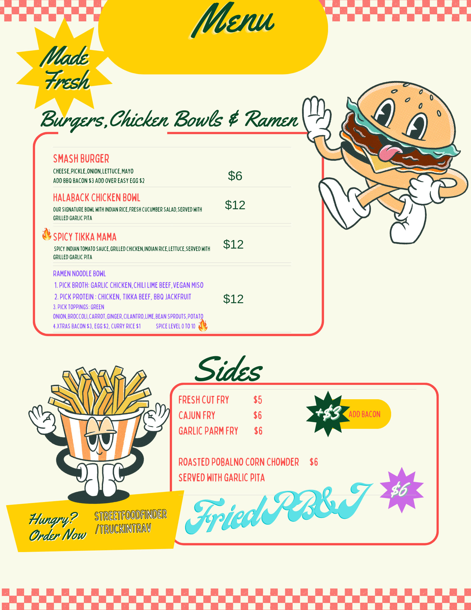 Truckin Trav - Current menu | Facebook