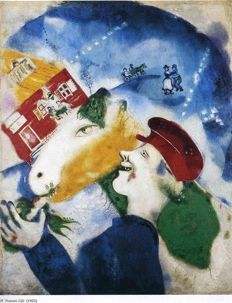 Marc Chagall's Les Paysans painting
