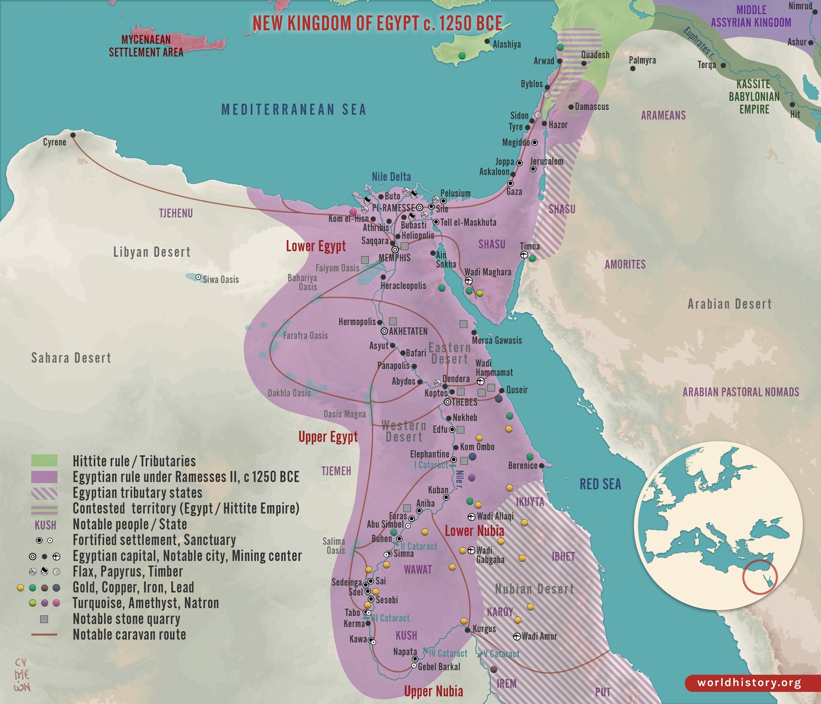 Mufti - The New Kingdom of Egypt c. 1250 BCE. This map... | Facebook