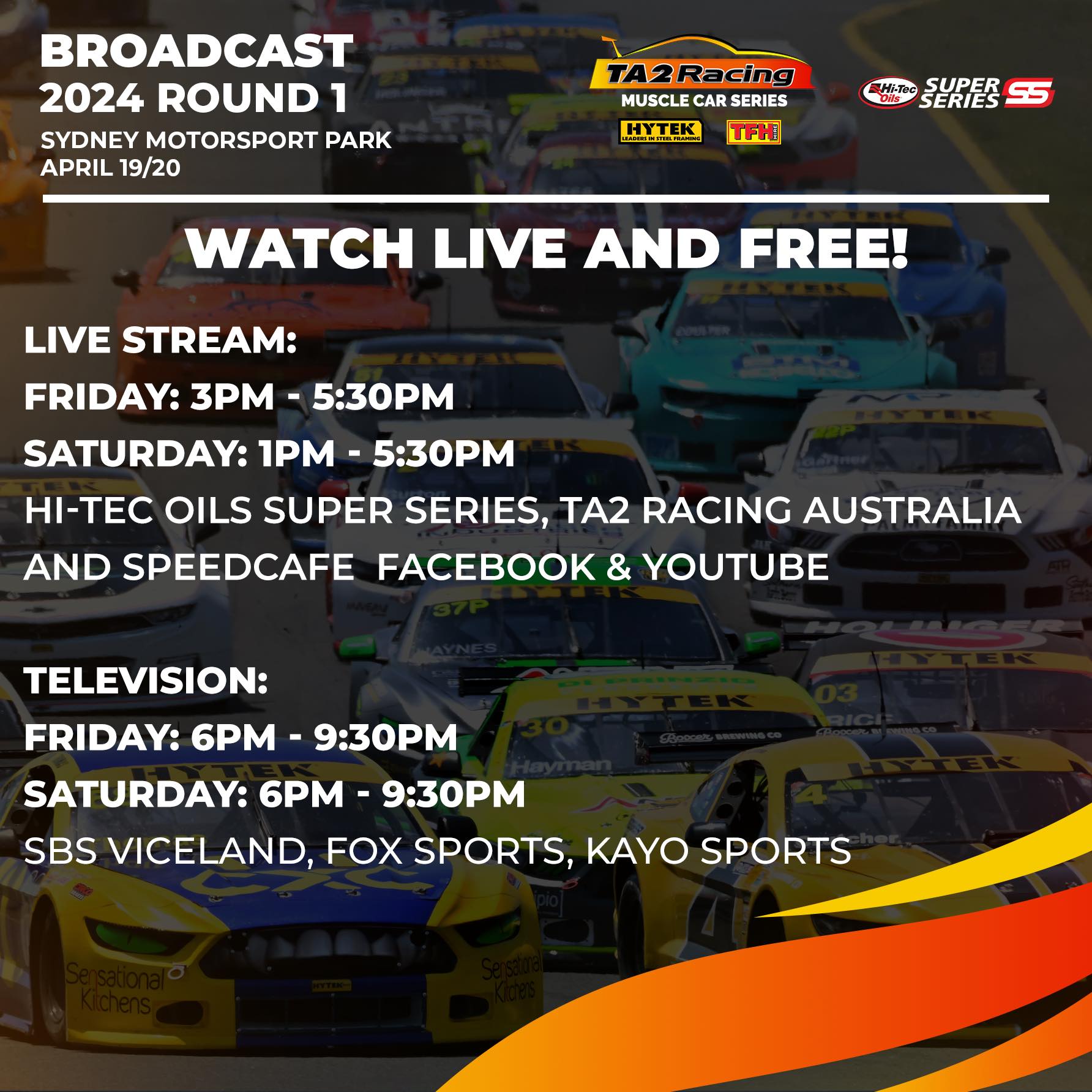 TA2 - Here are your broadcast details for Round 1 of the 2024 TFH Hire ...