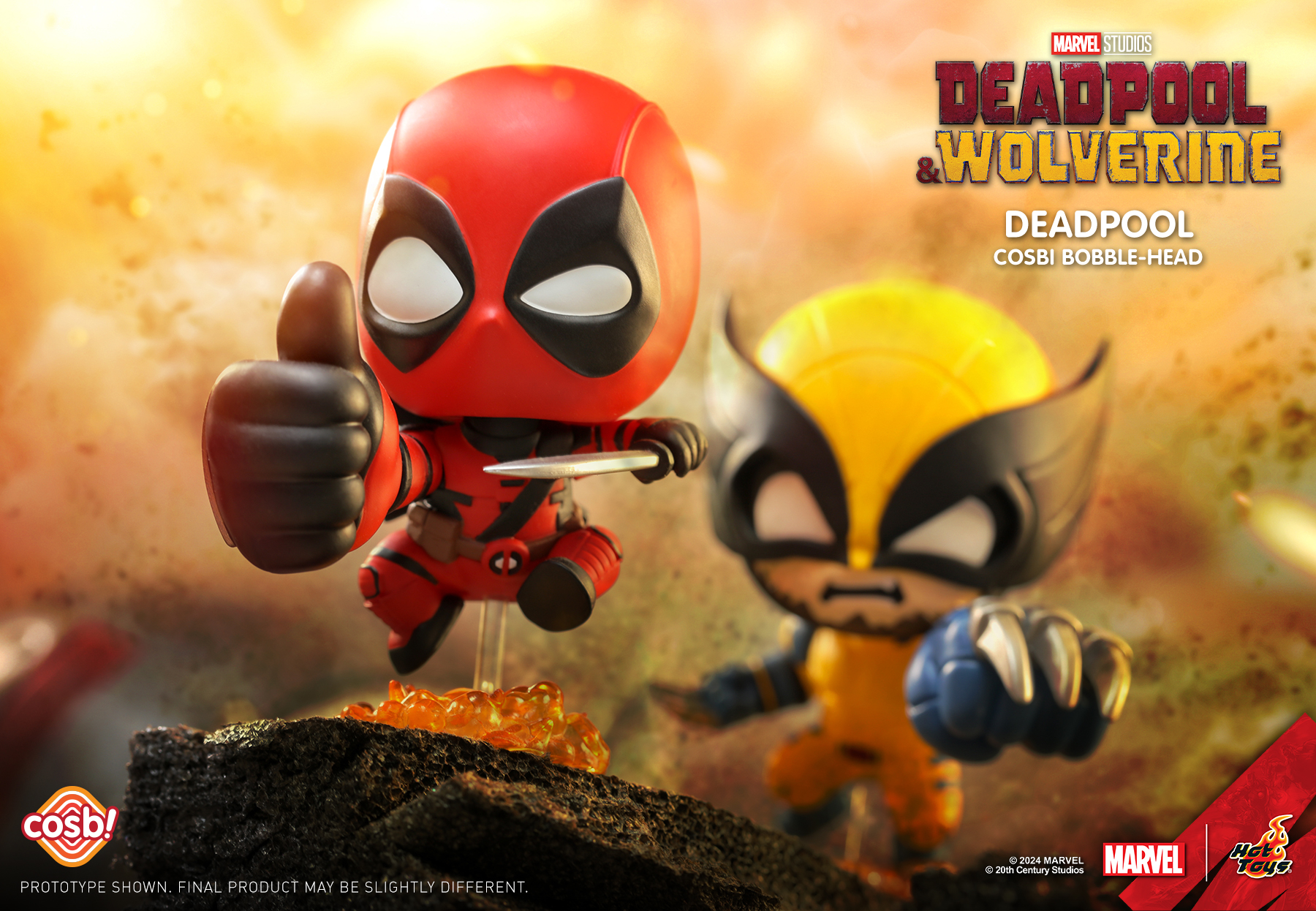 Deadpool and Wolverine Cosbi bobble-head collection