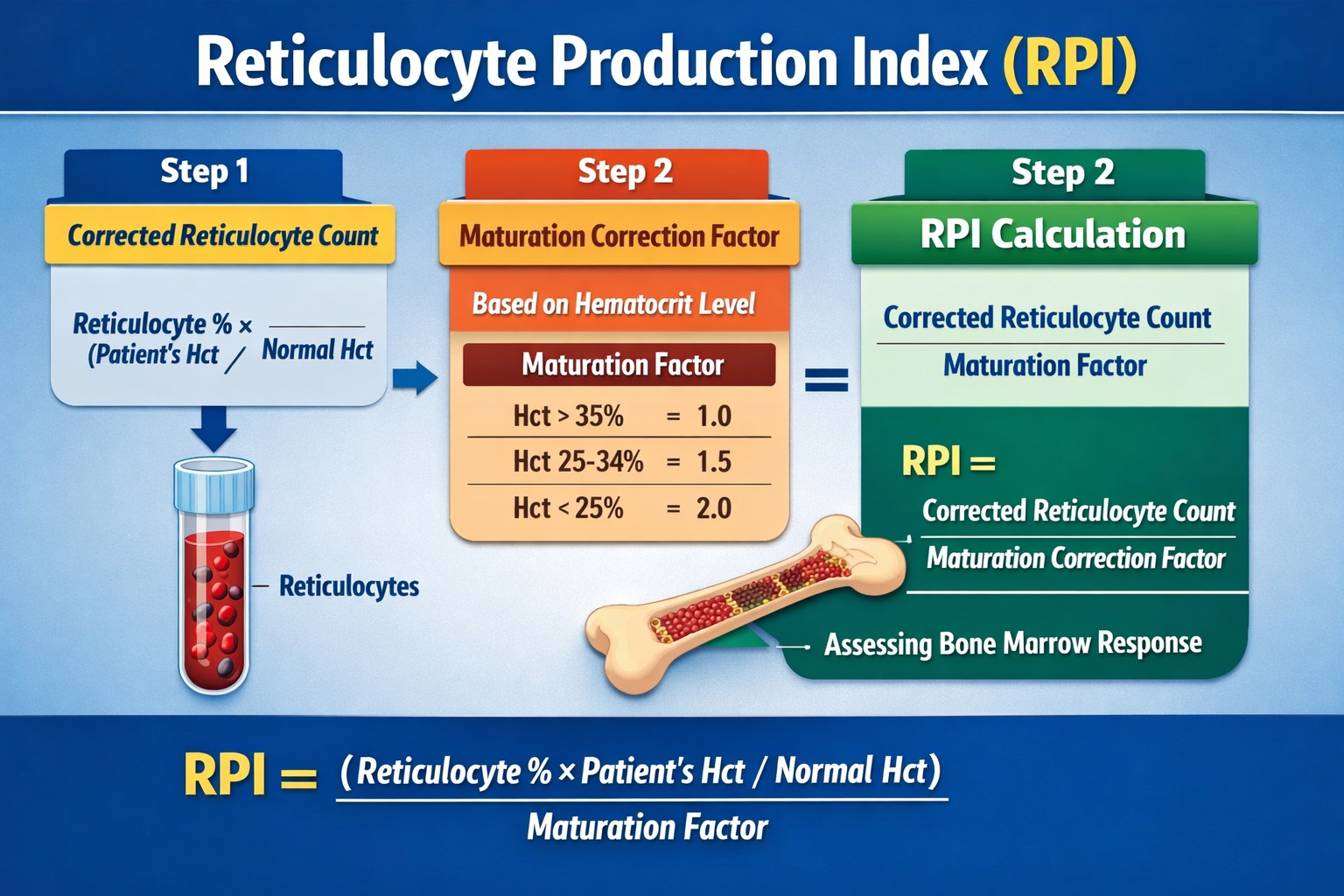 🩺 Reticulocyte Production Index (RPI)... - Scientists Academy | Facebook