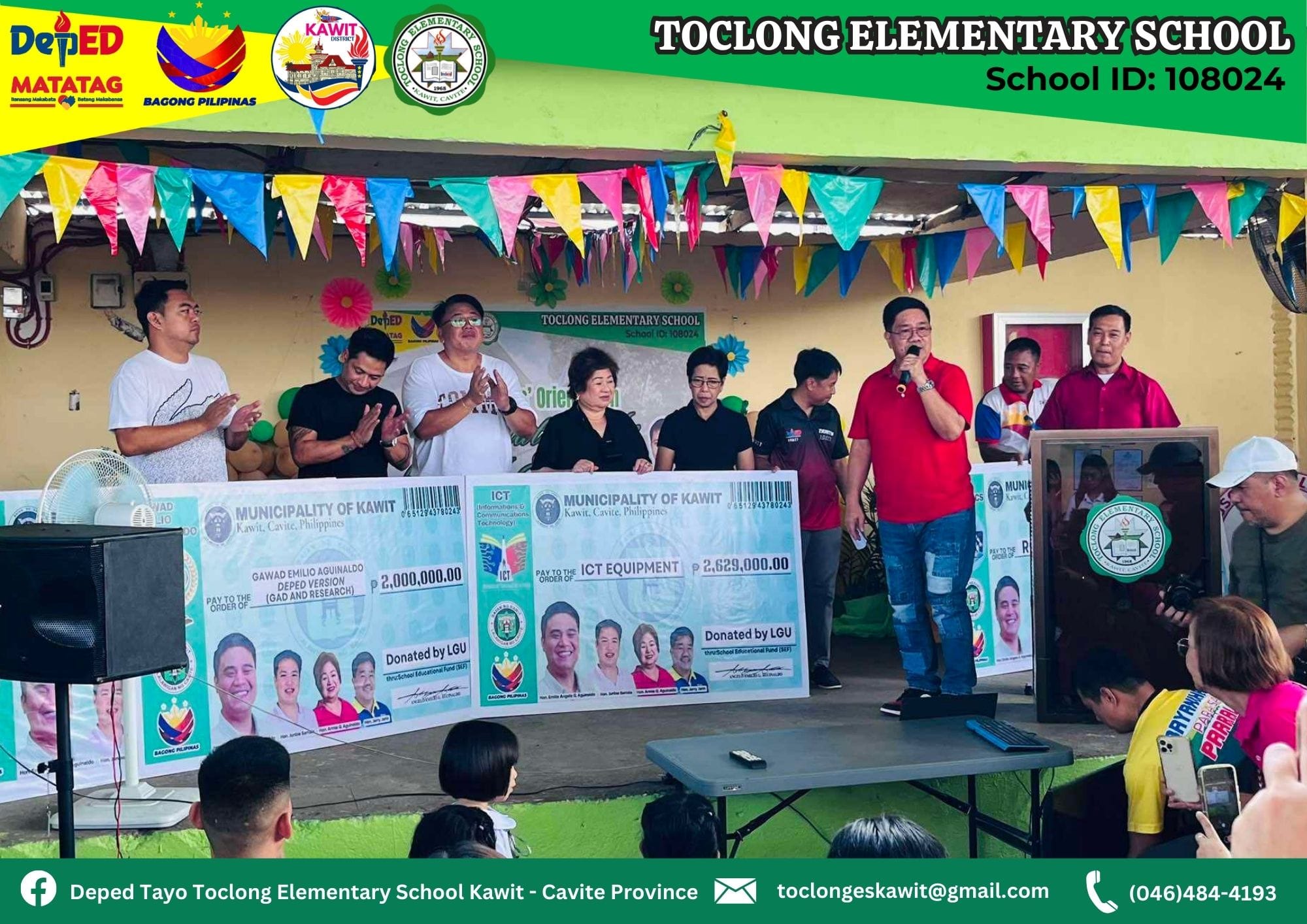 The entire faculty and staff of Toclong Elementary School headed by Mr ...