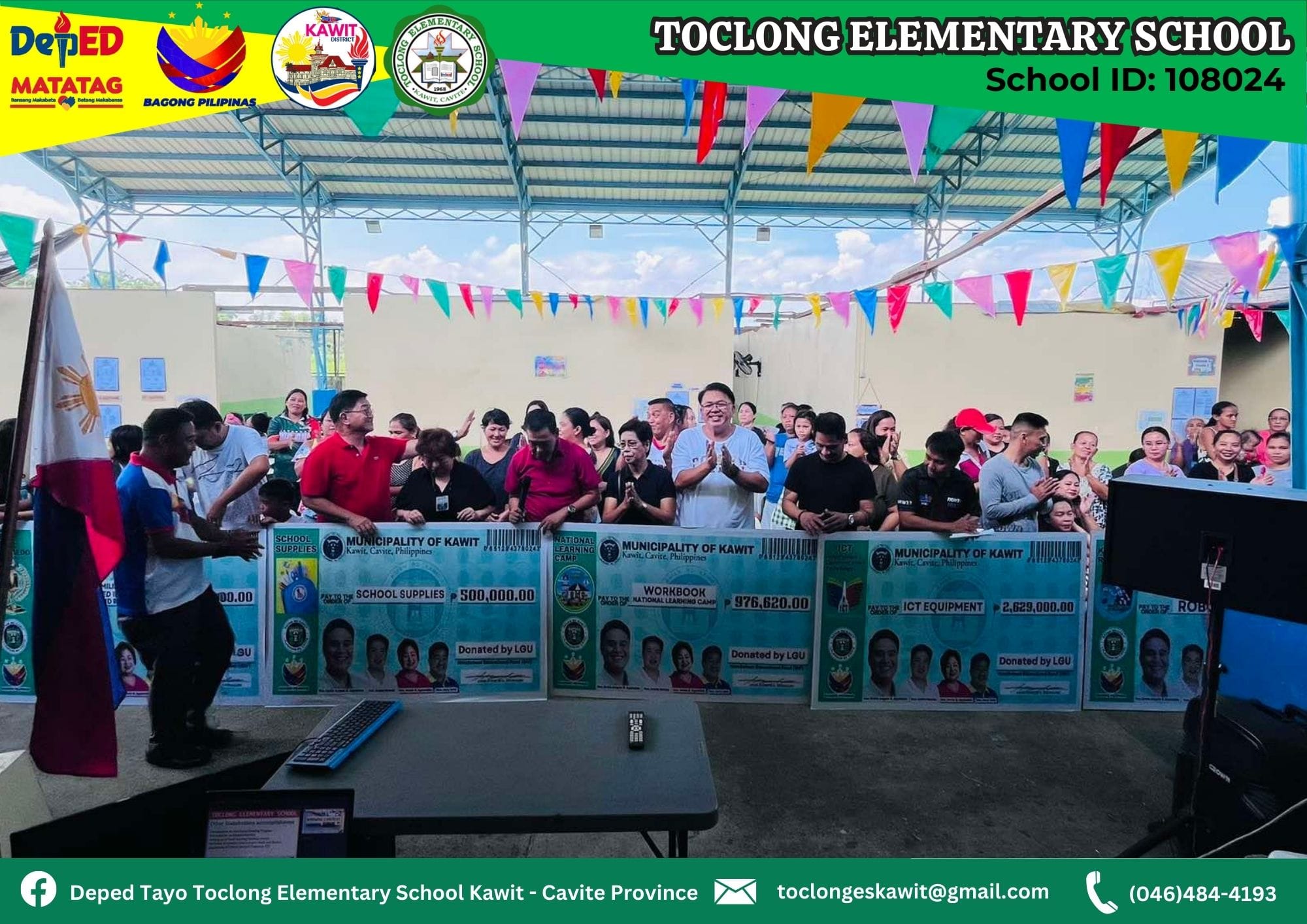 The entire faculty and staff of Toclong Elementary School headed by Mr ...
