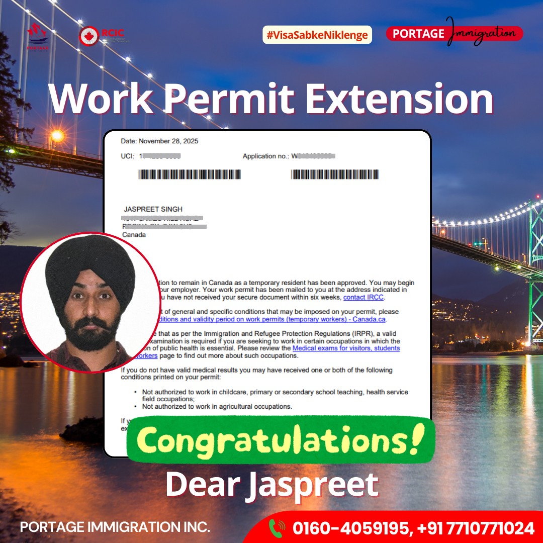 Work Permit Extension... - Portage Immigration Inc | Facebook