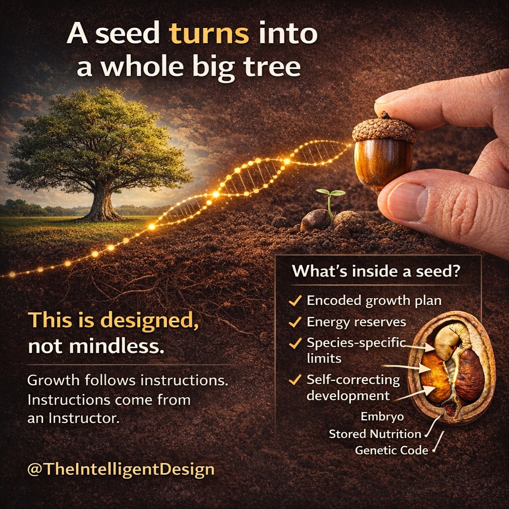 The Intelligent - A seed turns into a whole big tree. Not because ...