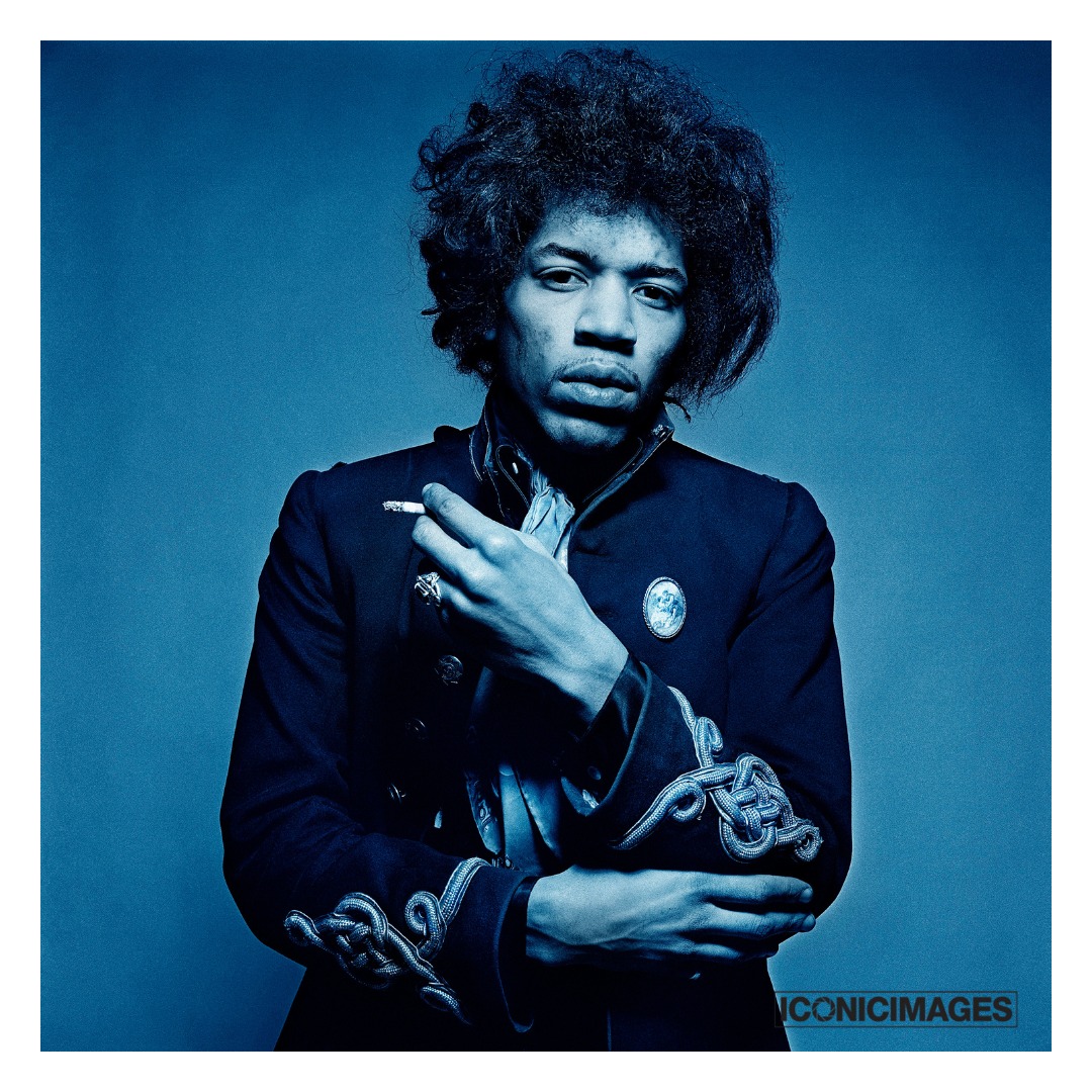 Gered Mankowitz's classic shot of Jimi Hendrix smoking taken at