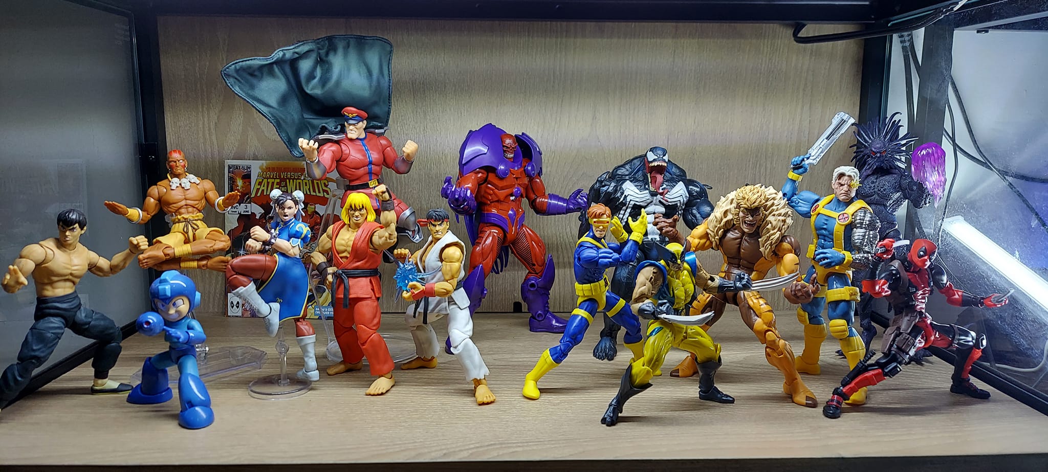 Marvel vs Capcom figure collection and Onslaught head hunt