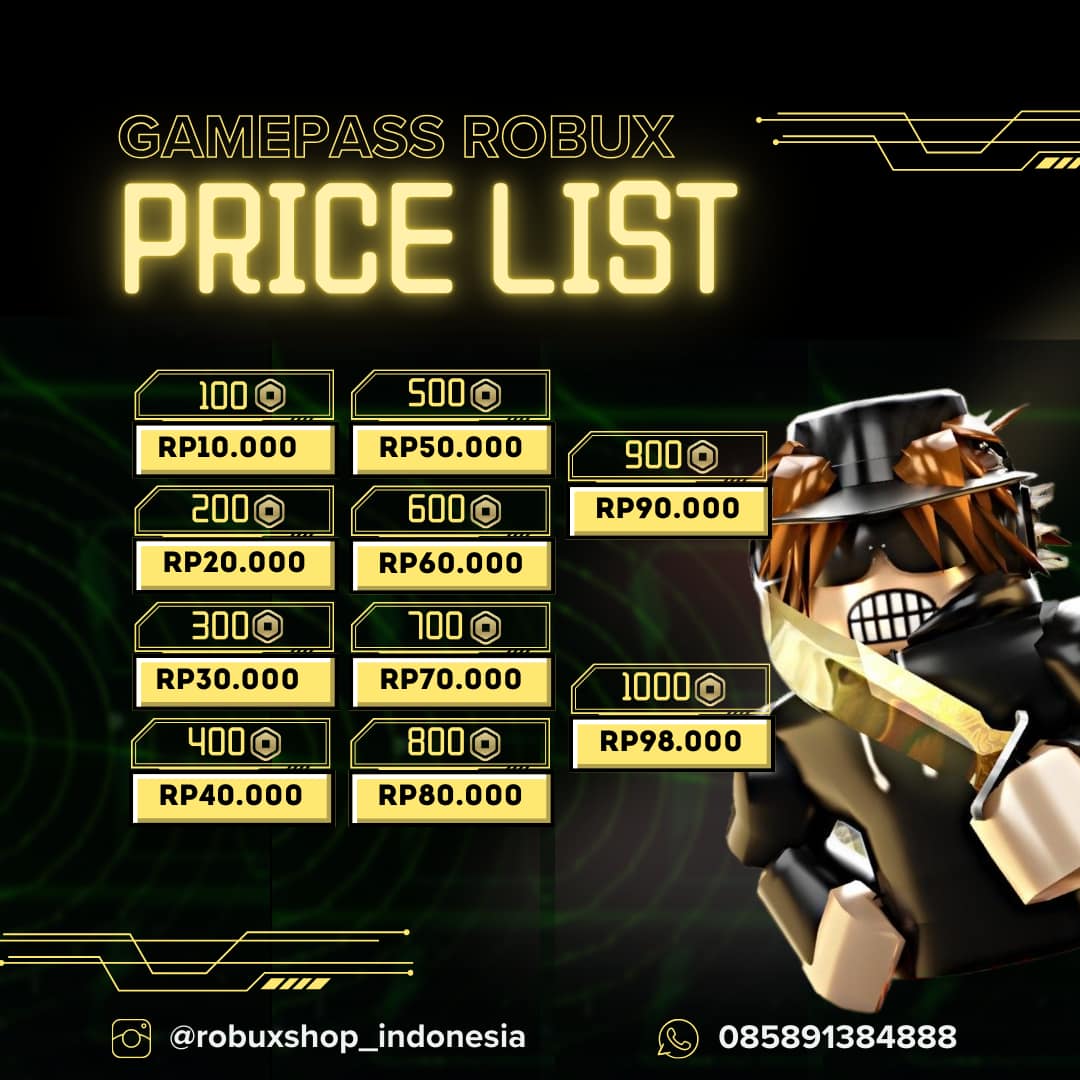 Jual Robux Murah