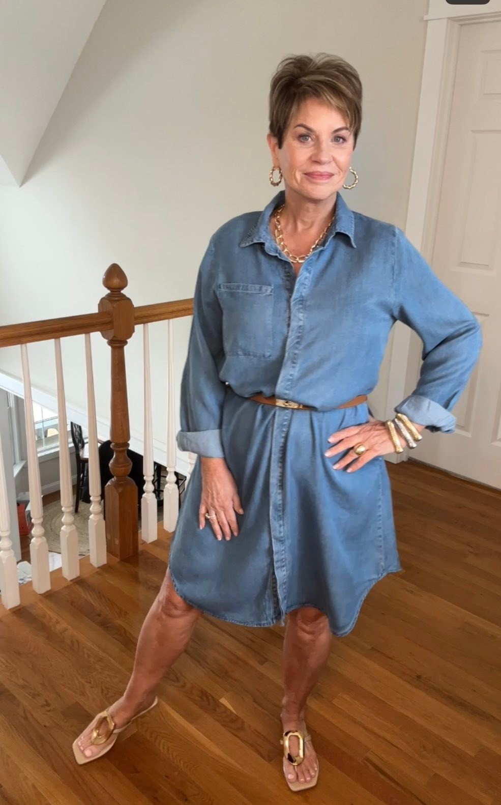 7th and hudson denim dress 👗 Shift (🇨🇦 Itm. 2046573) — a soft knit denim dress with pockets in blue, white, pink; available in women's sizes XS–XXL at Costco Canada — is this Denim midi 12 COLORS Cotton Jersey Classic Dress Shoes Feels like Size:XS - 32