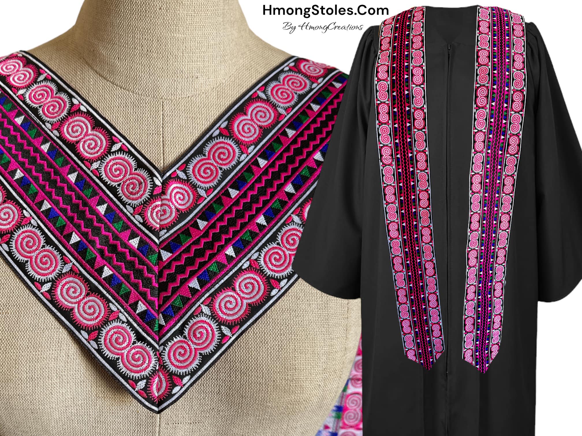 Hmong Graduation Stoles by Hmong Creations