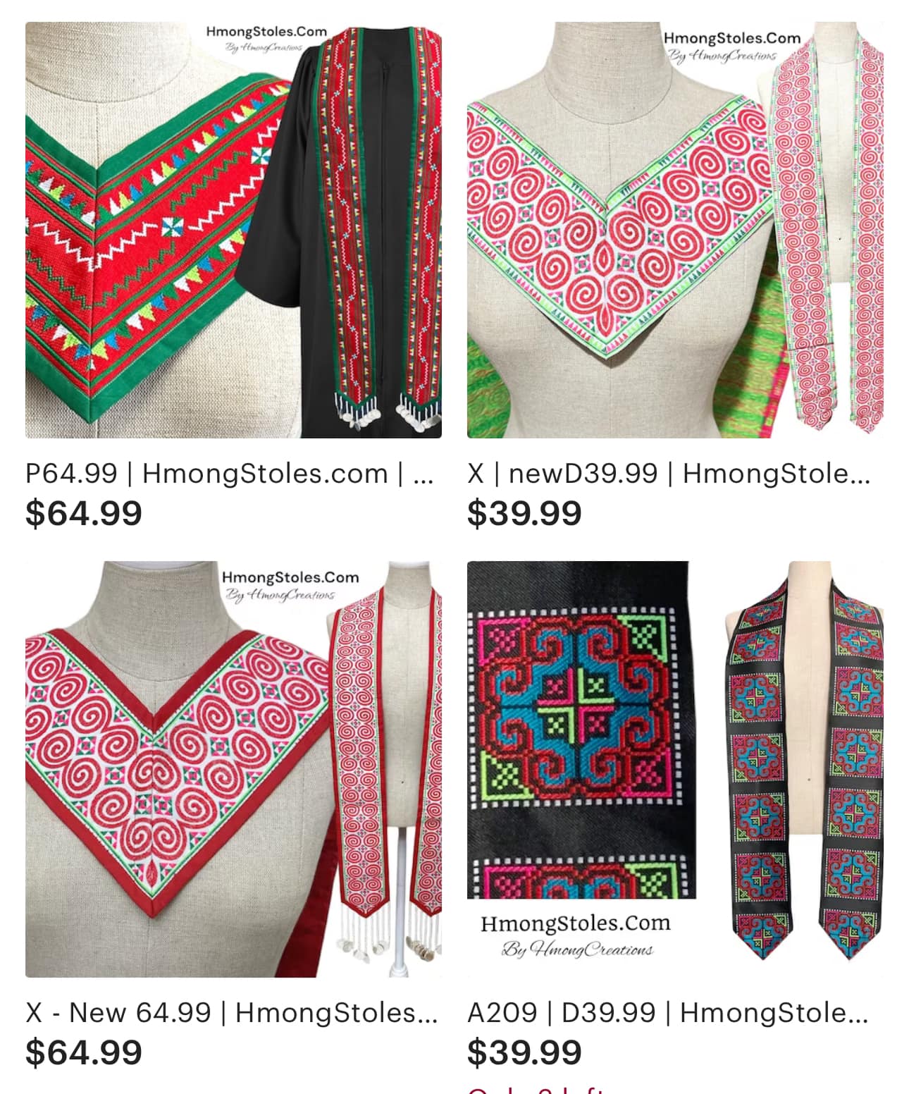 Hmong Graduation Stoles by Hmong Creations