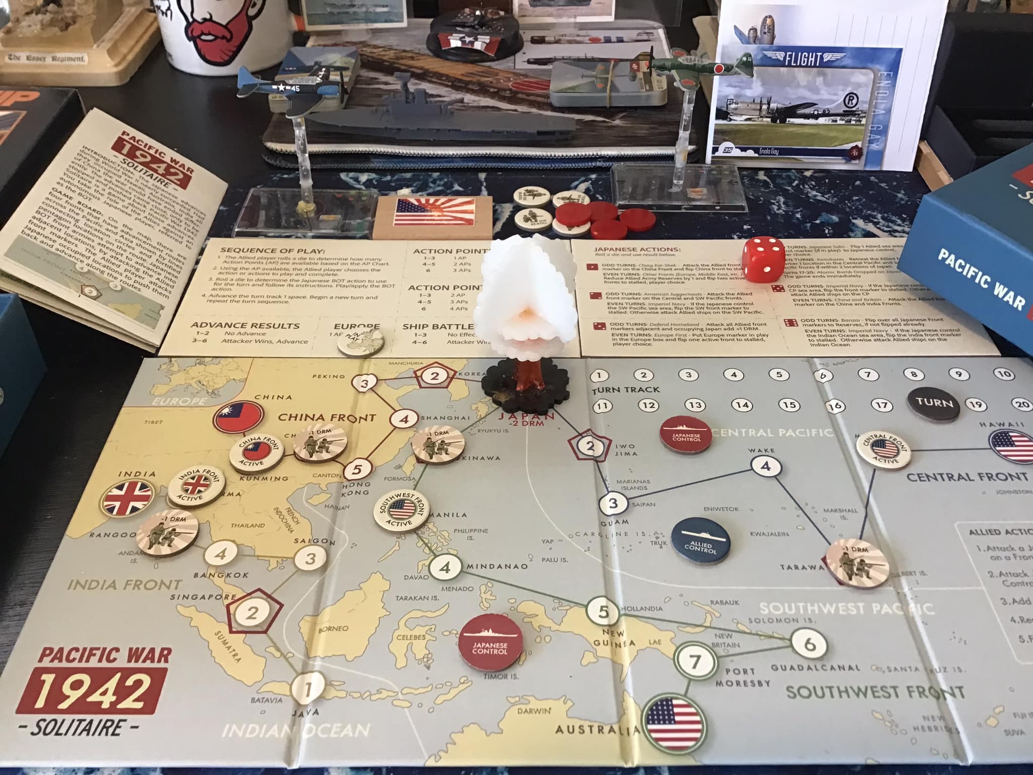 Pacific War 1942 solitaire game play with Worthington Games