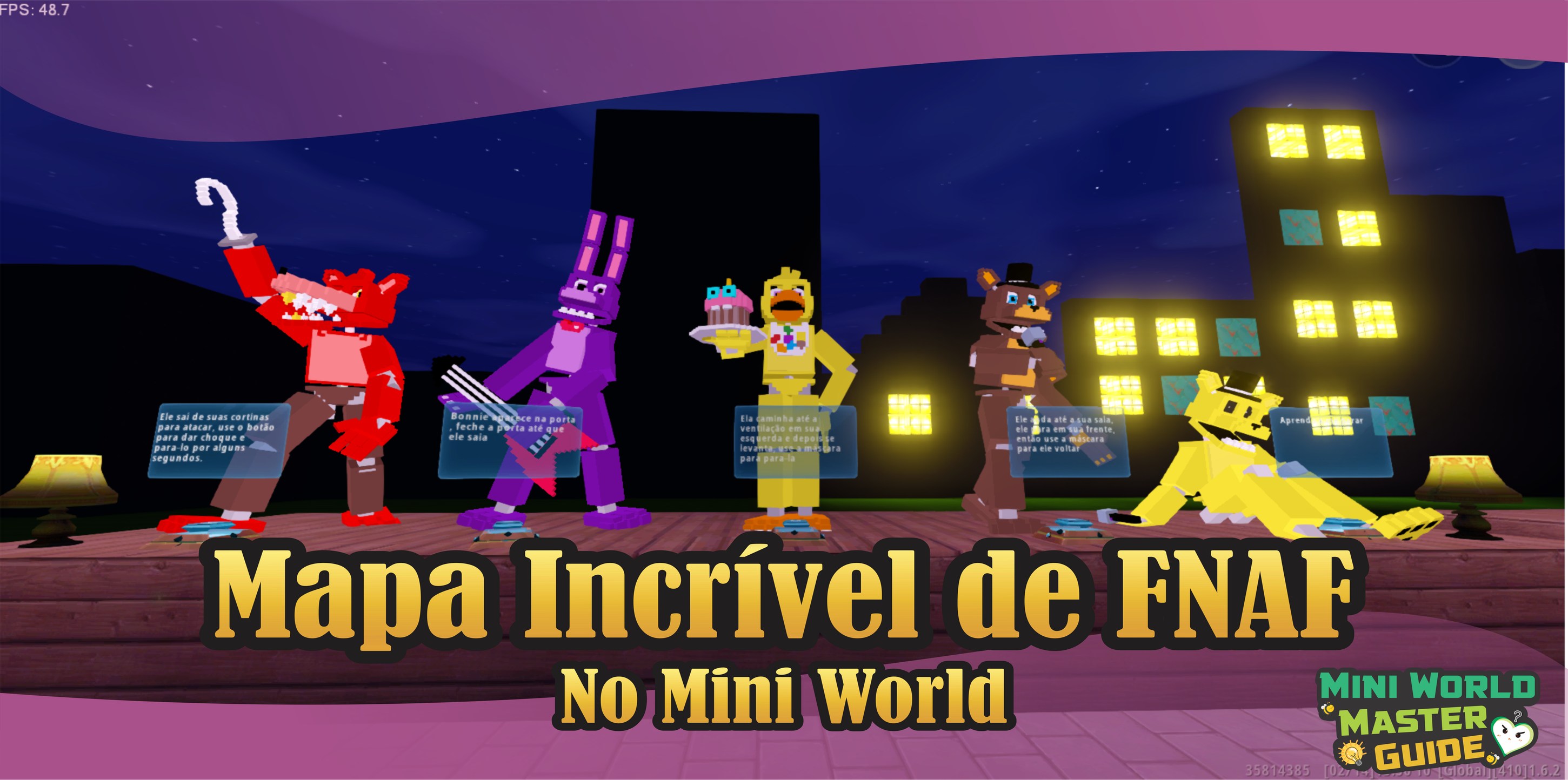 O mapa incrível de Fnaf no Mini... - Mini World Master Guide
