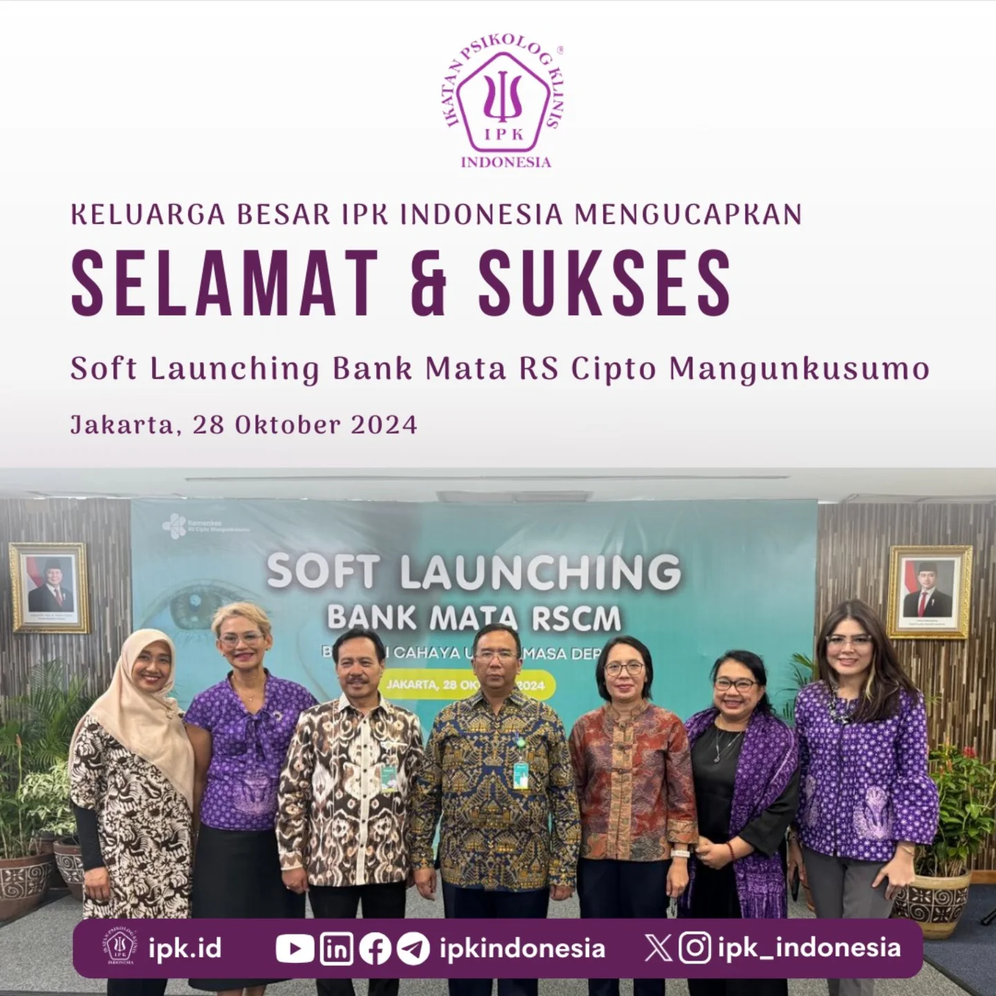 Ikatan - Keluarga besar IPK Indonesia mengucapkan Selamat dan Sukses ...