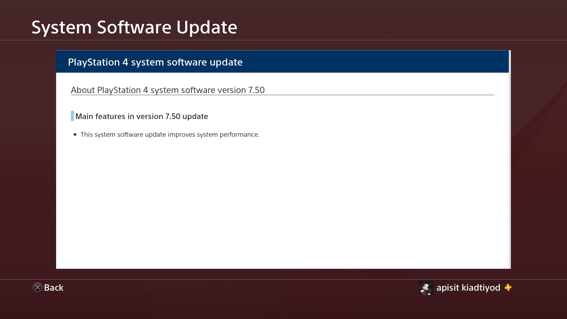 ConSole Hub - Ps4 system software update 7.50...