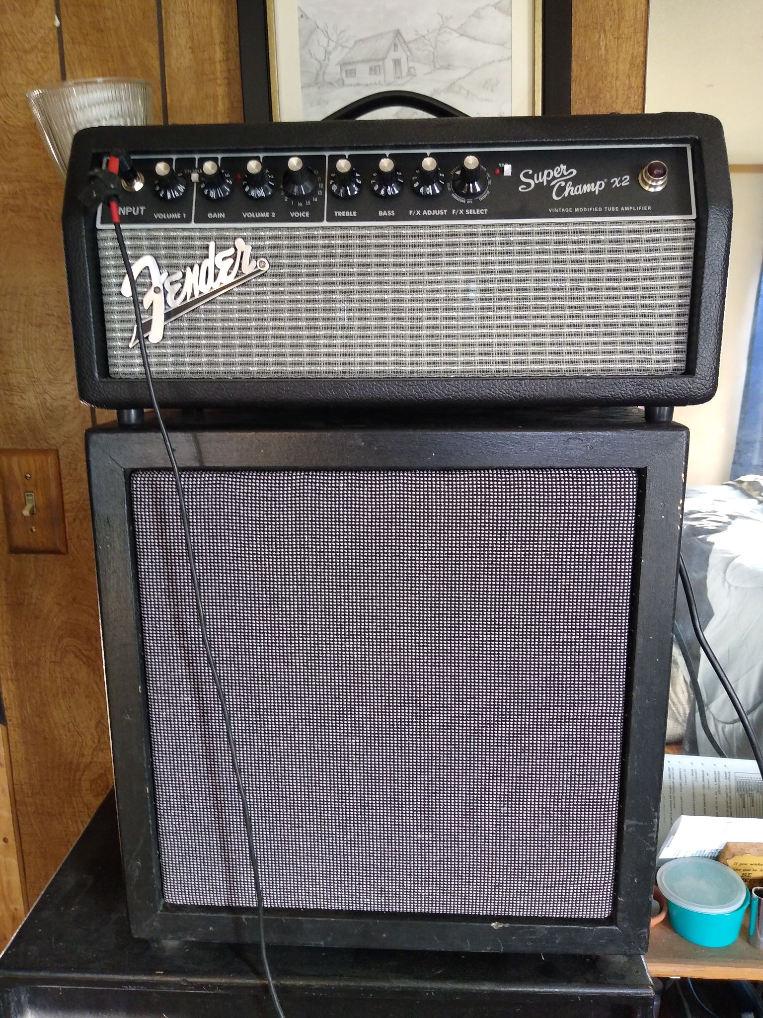 Fender GE112 cab for Marshall amp head