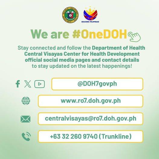 We are #OneDOH! 💚 Stay connected and follow the Department of Health ...