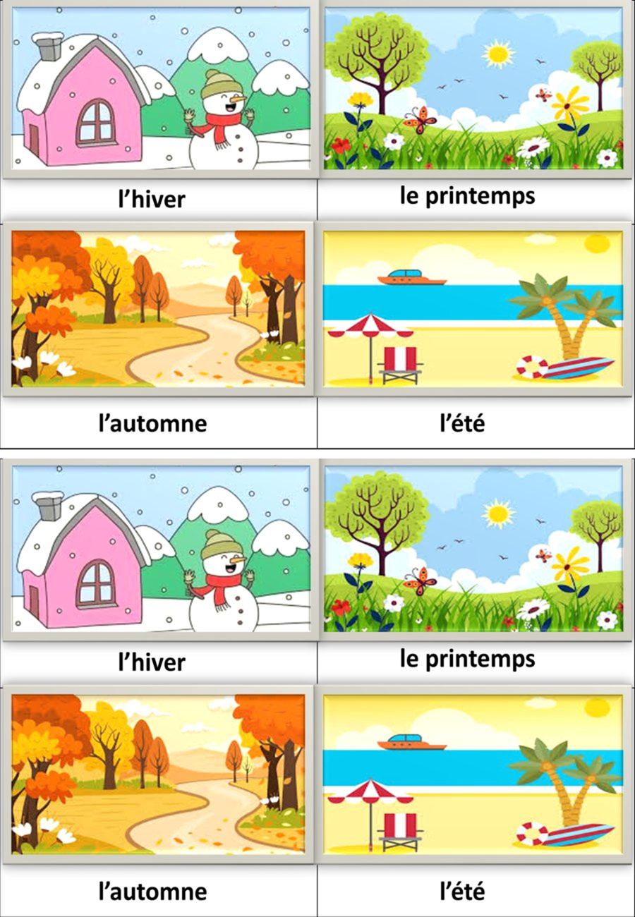 Les quatre saisons de l'année/... - ma classe de français | Facebook